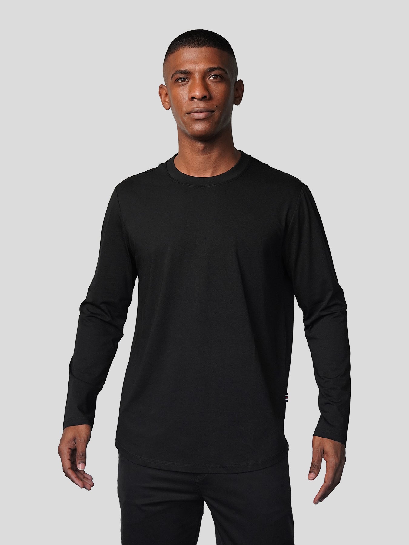 StaySmooth de manga larga Curve Hem Tee:clásico Fit