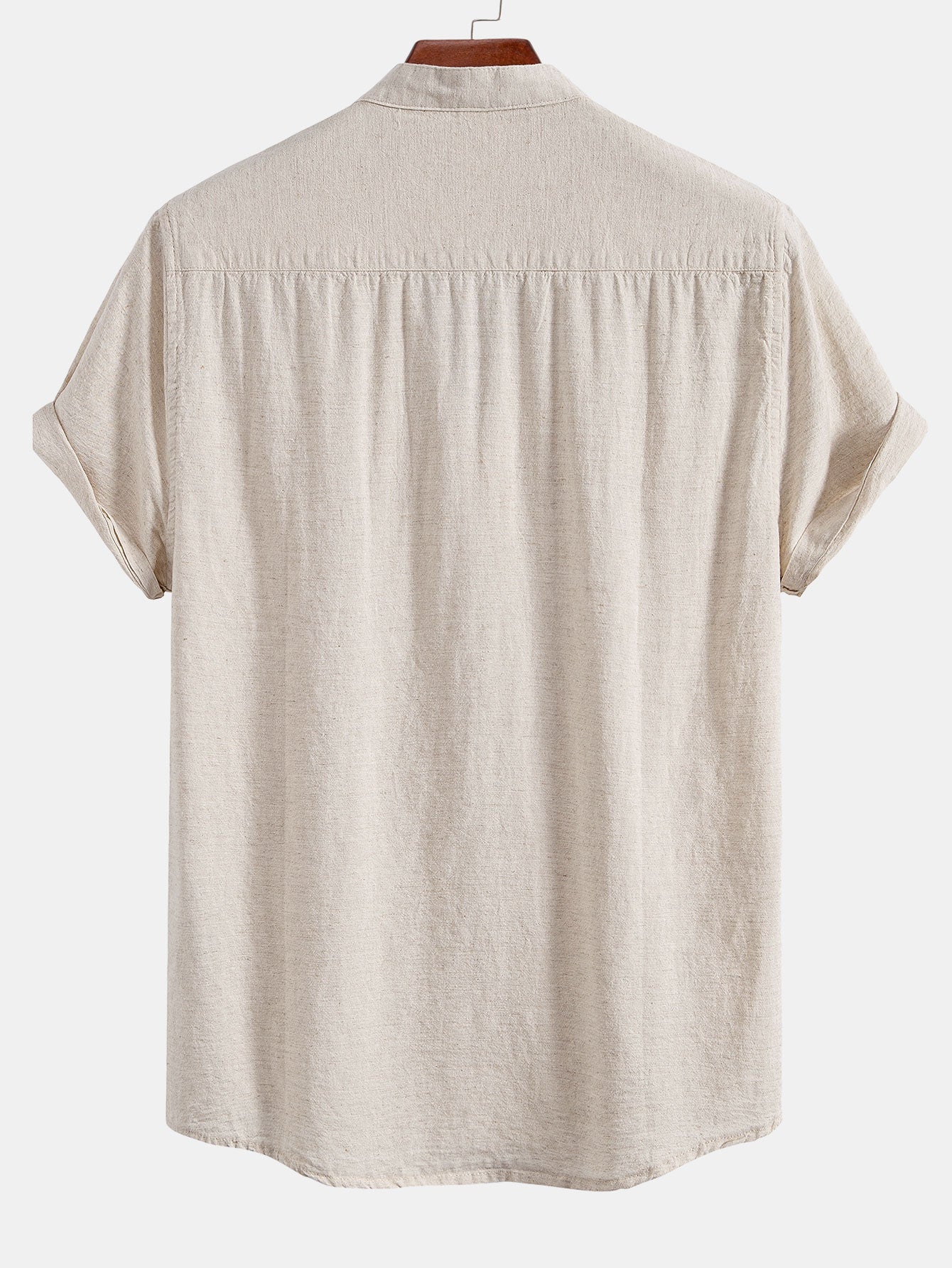 Camisa Half Open Collar de lino