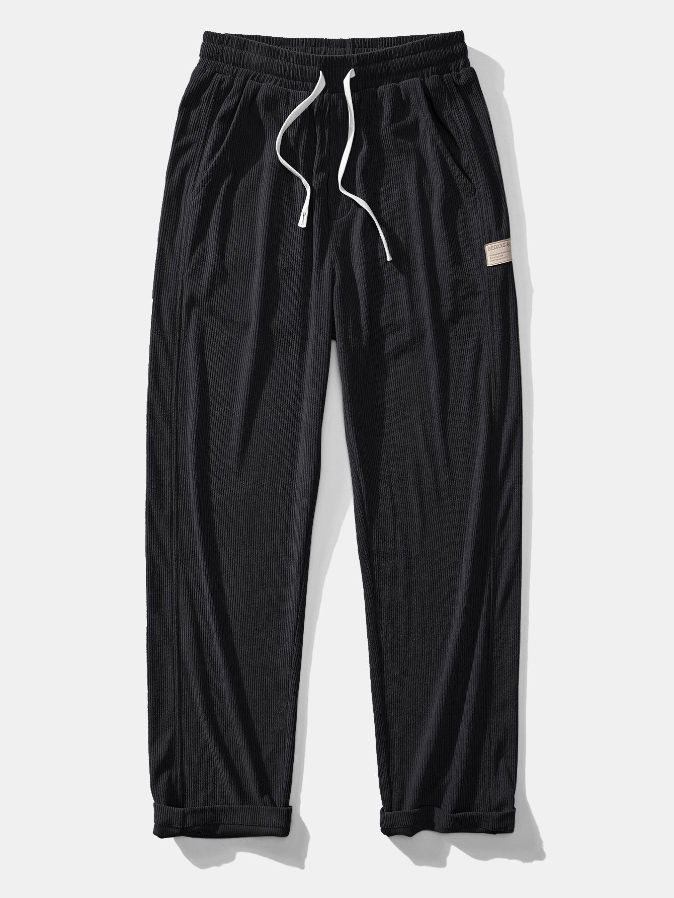 Sudadera Relax Fit Contrast Corduroy Polo Collar & Straight Leg Corduroy pantalón