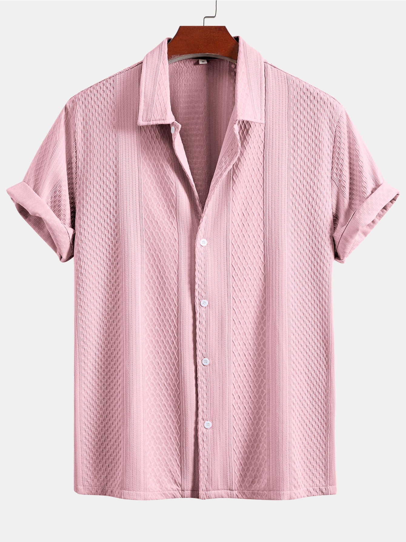 Camisa Geometric Jacquard Button Up