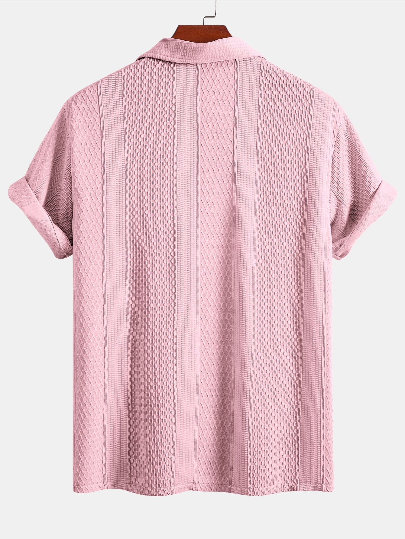 Camisa Geometric Jacquard Button Up