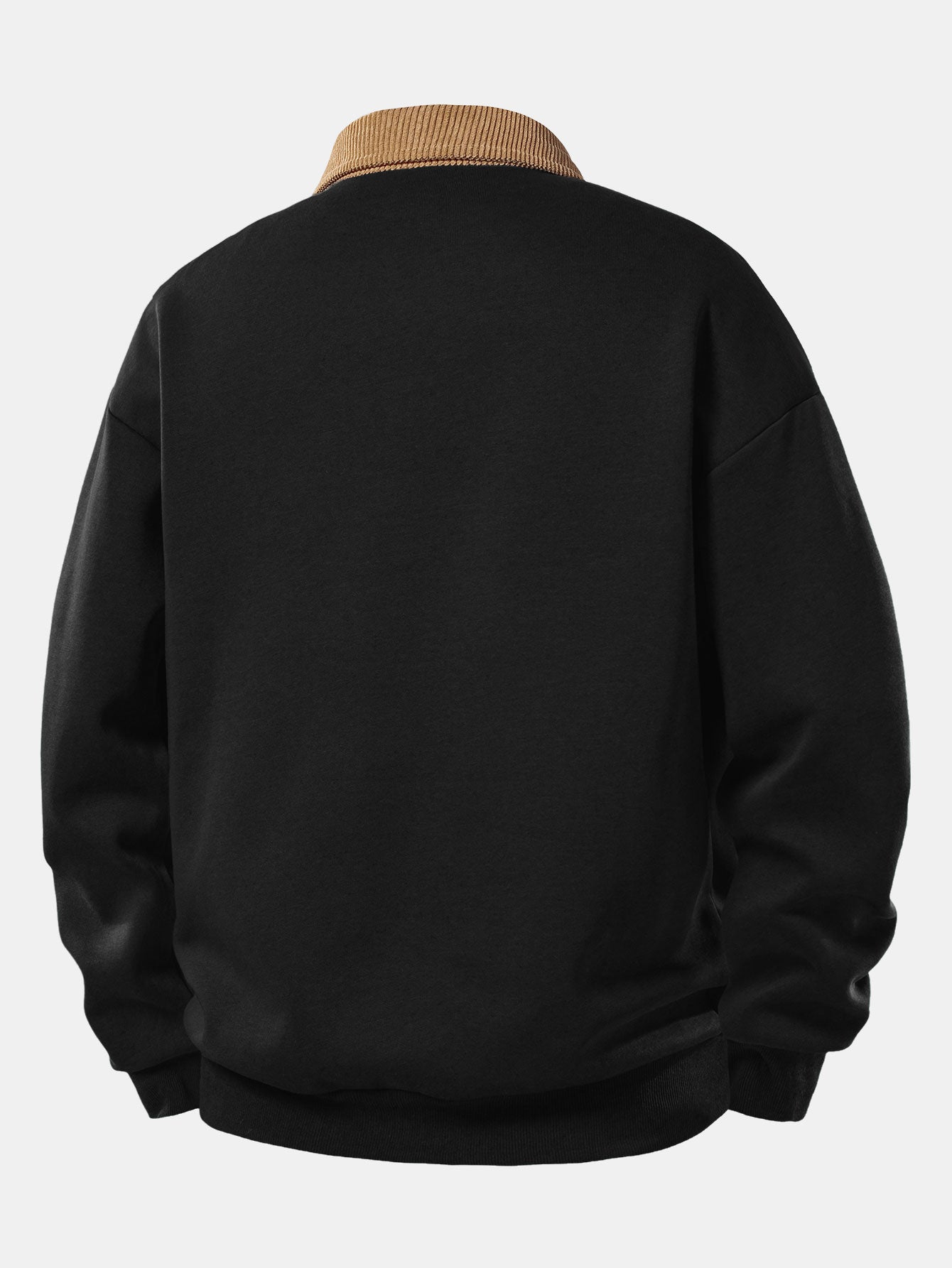 Sudadera Relax Fit Contrast Corduroy Polo Collar & Straight Leg Corduroy pantalón