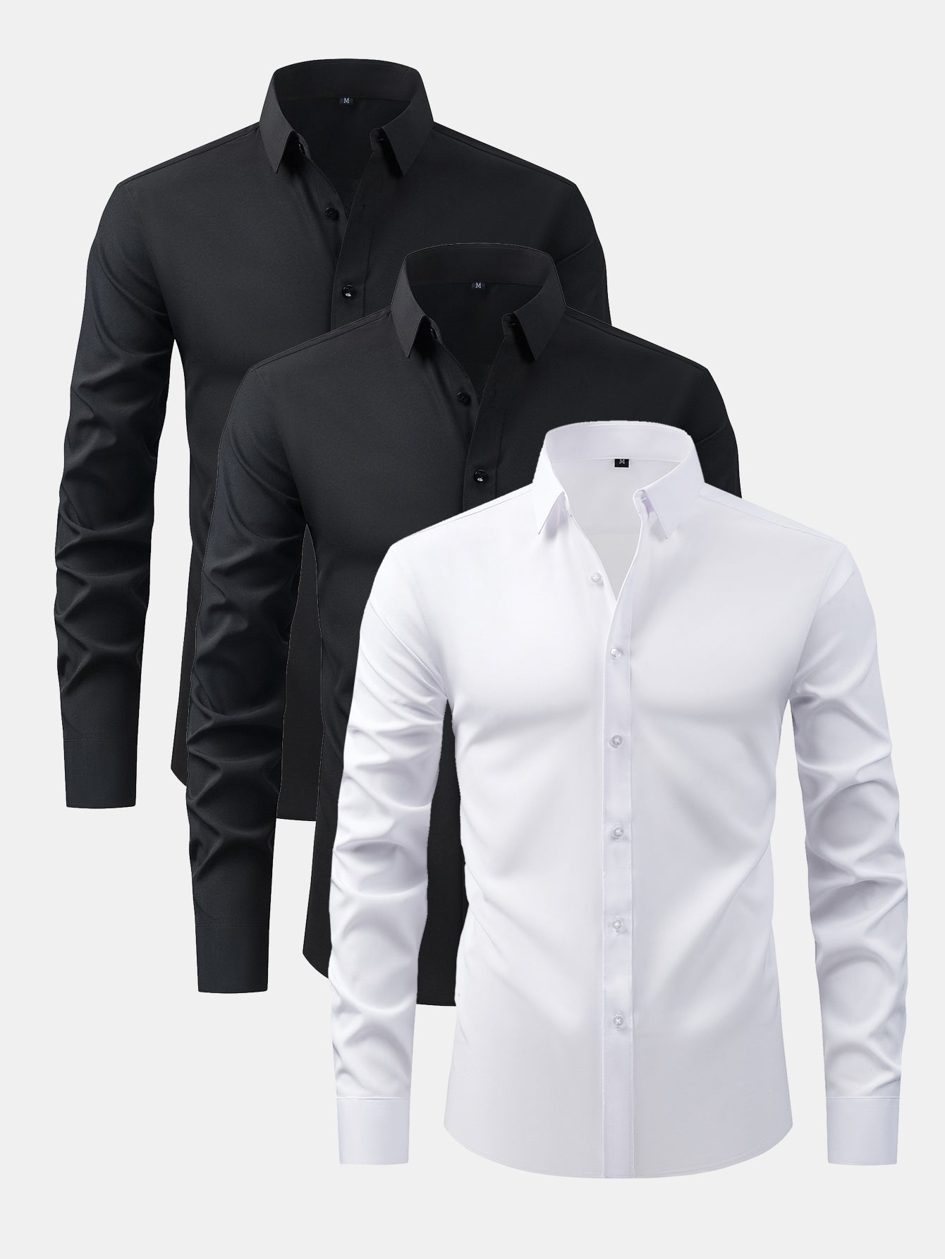 de manga larga Button Up camisa de vestir