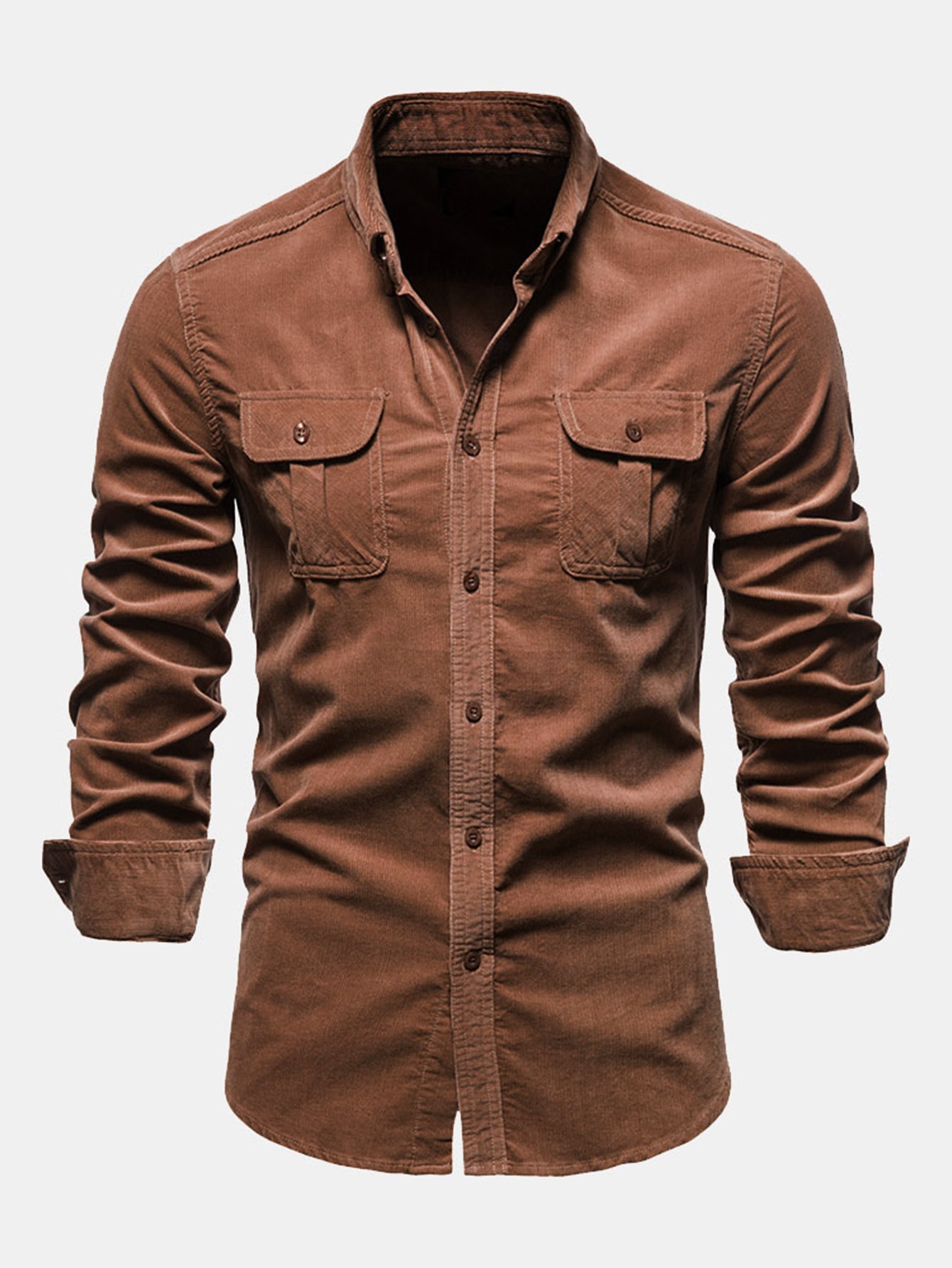 Camisa Regular Fit de algodón Corduroy With Pockets