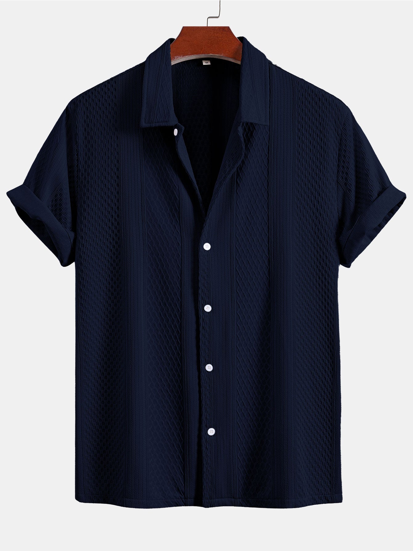 Camisa Geometric Jacquard Button Up