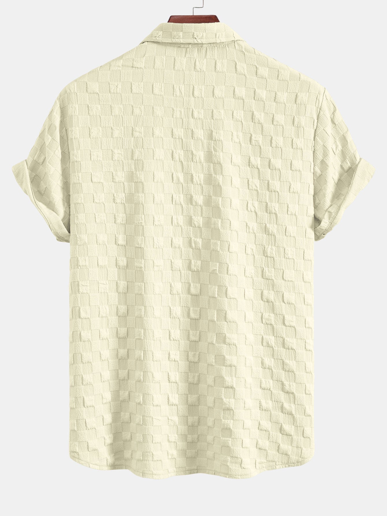 Camisa Checkerboard Textured Button Up
