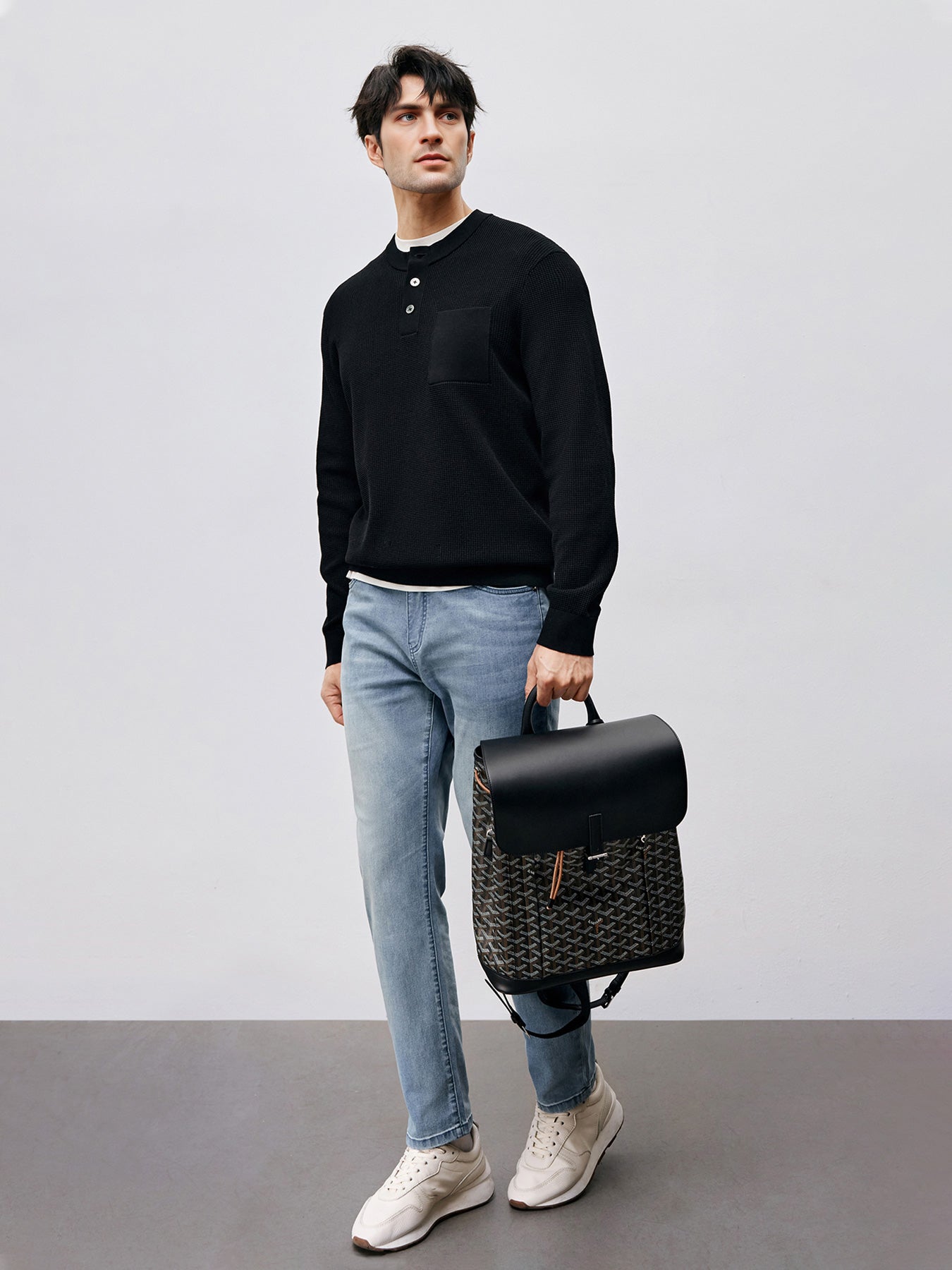Gentletejido Buttoned Waffle Sweater