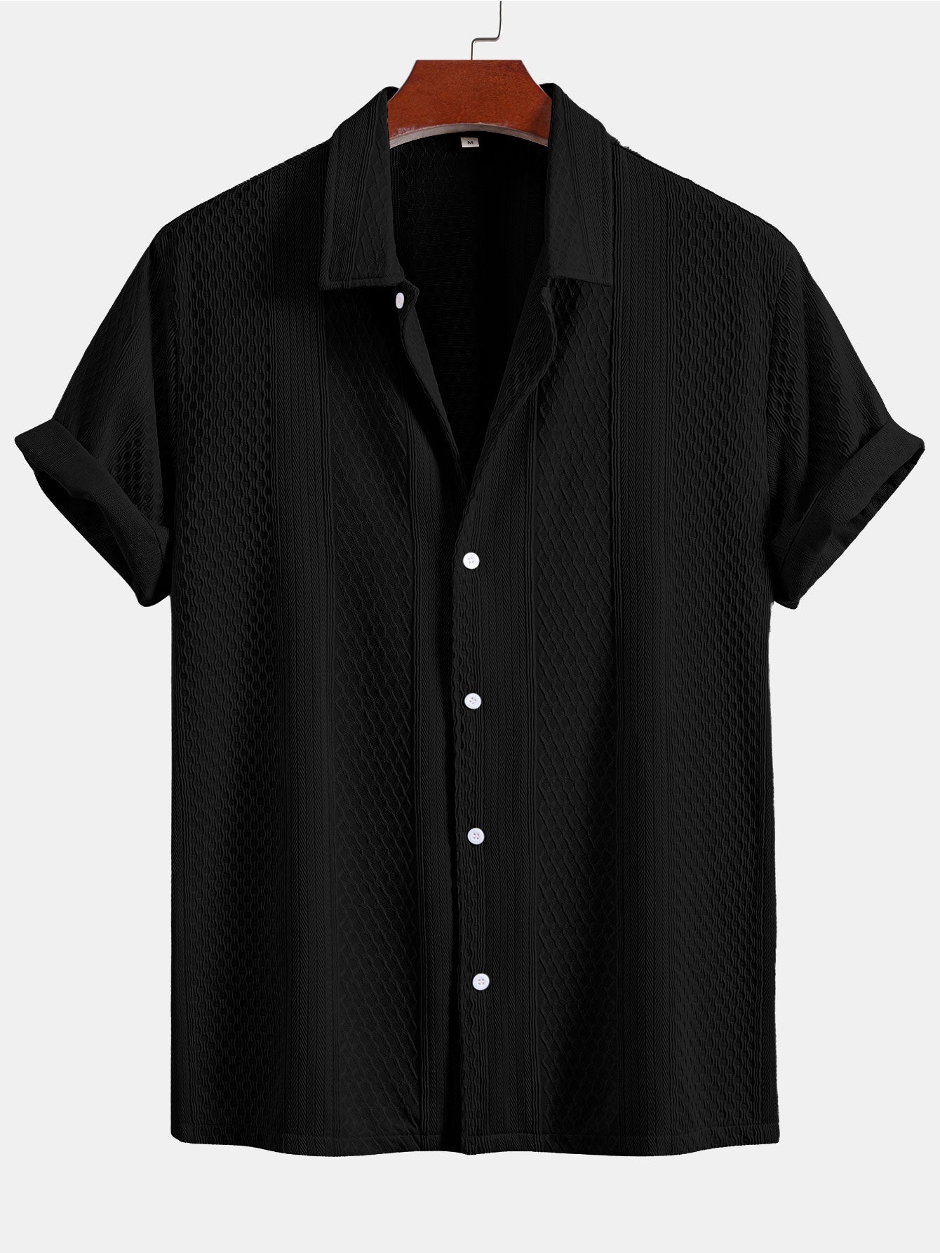Camisa Geometric Jacquard Button Up