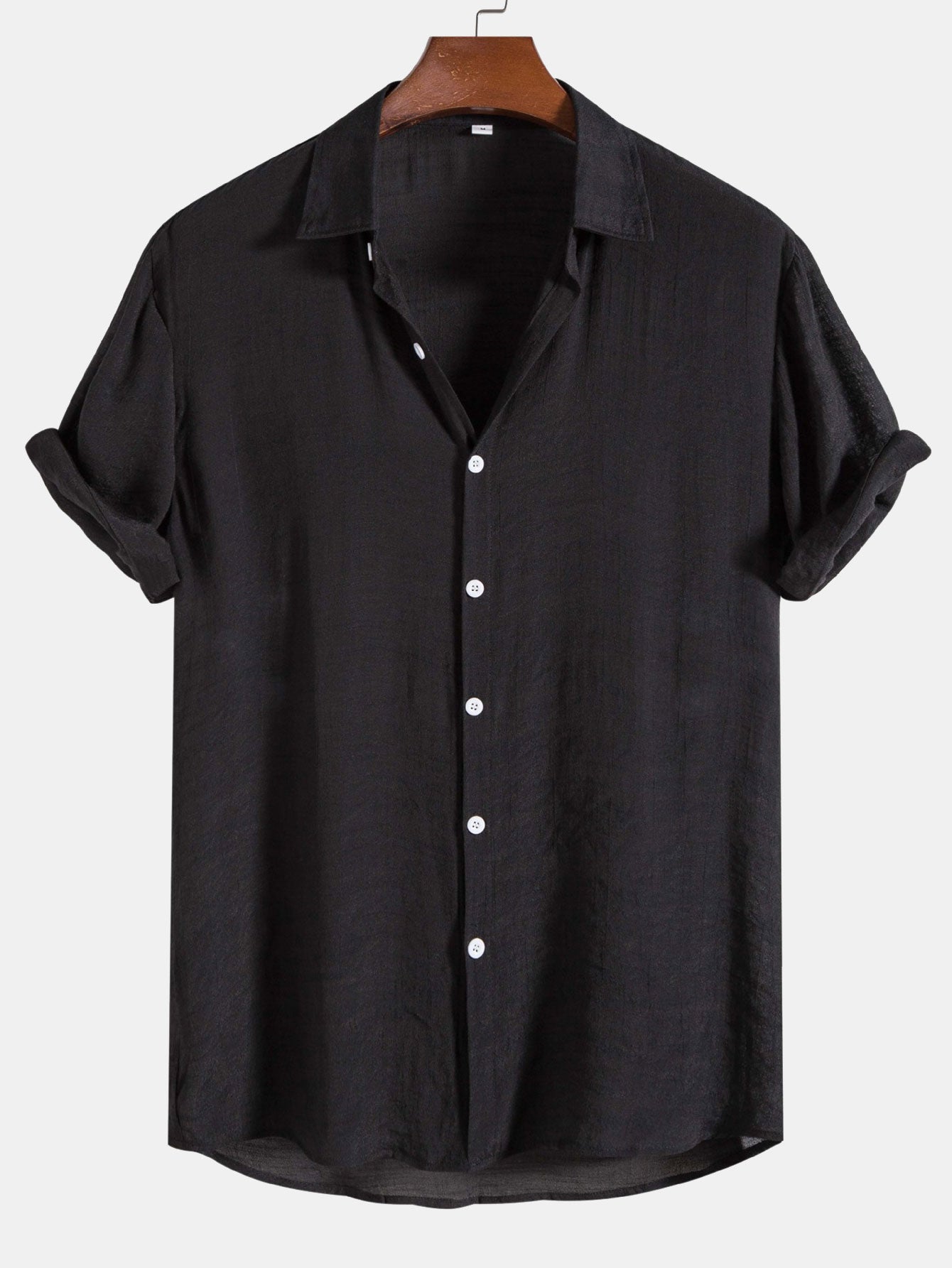 Camisa Light Crinkled Fabric Button Up