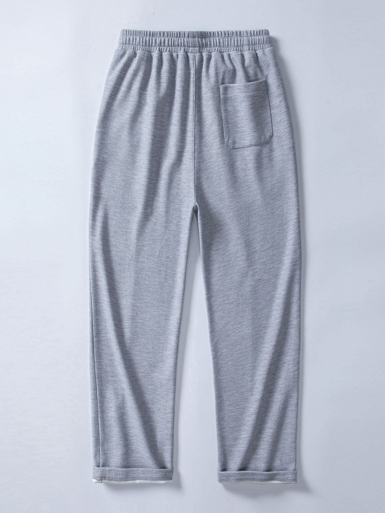 Sudadera 2 In 1 Waffle Notched Collar & Waffle Pleated Pintuck Straight Leg pantalón