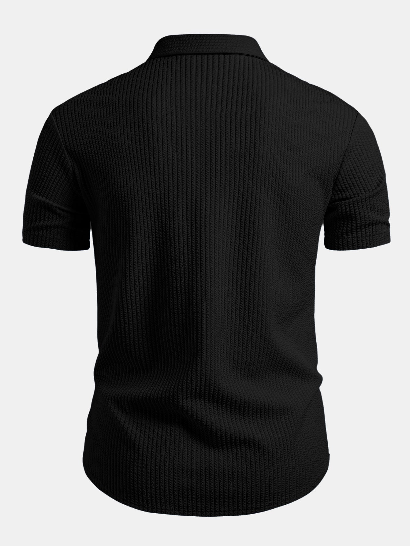 Camisa Muscle Fit Ribbed Button Up