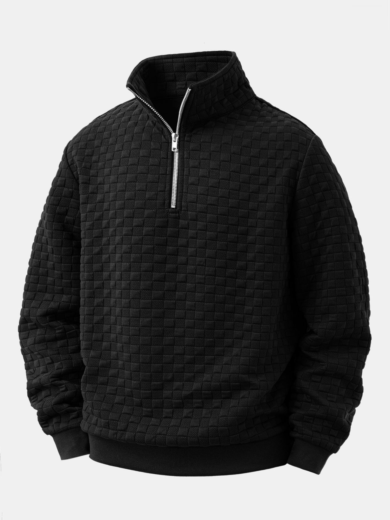 Sudadera Checkerboard Jacquard Quarter Zip & Jogger pantalón