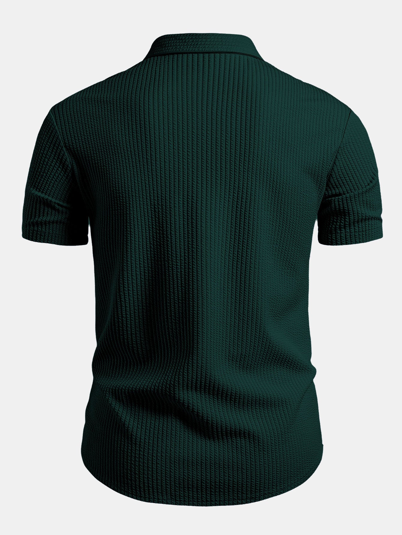 Camisa Muscle Fit Ribbed Button Up