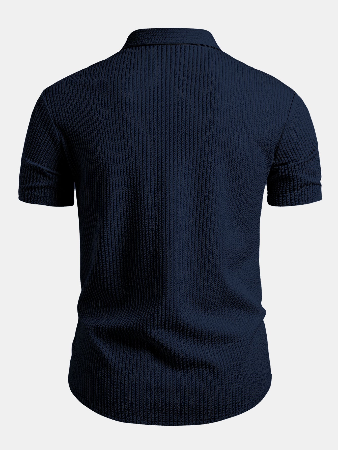 Camisa Muscle Fit Ribbed Button Up