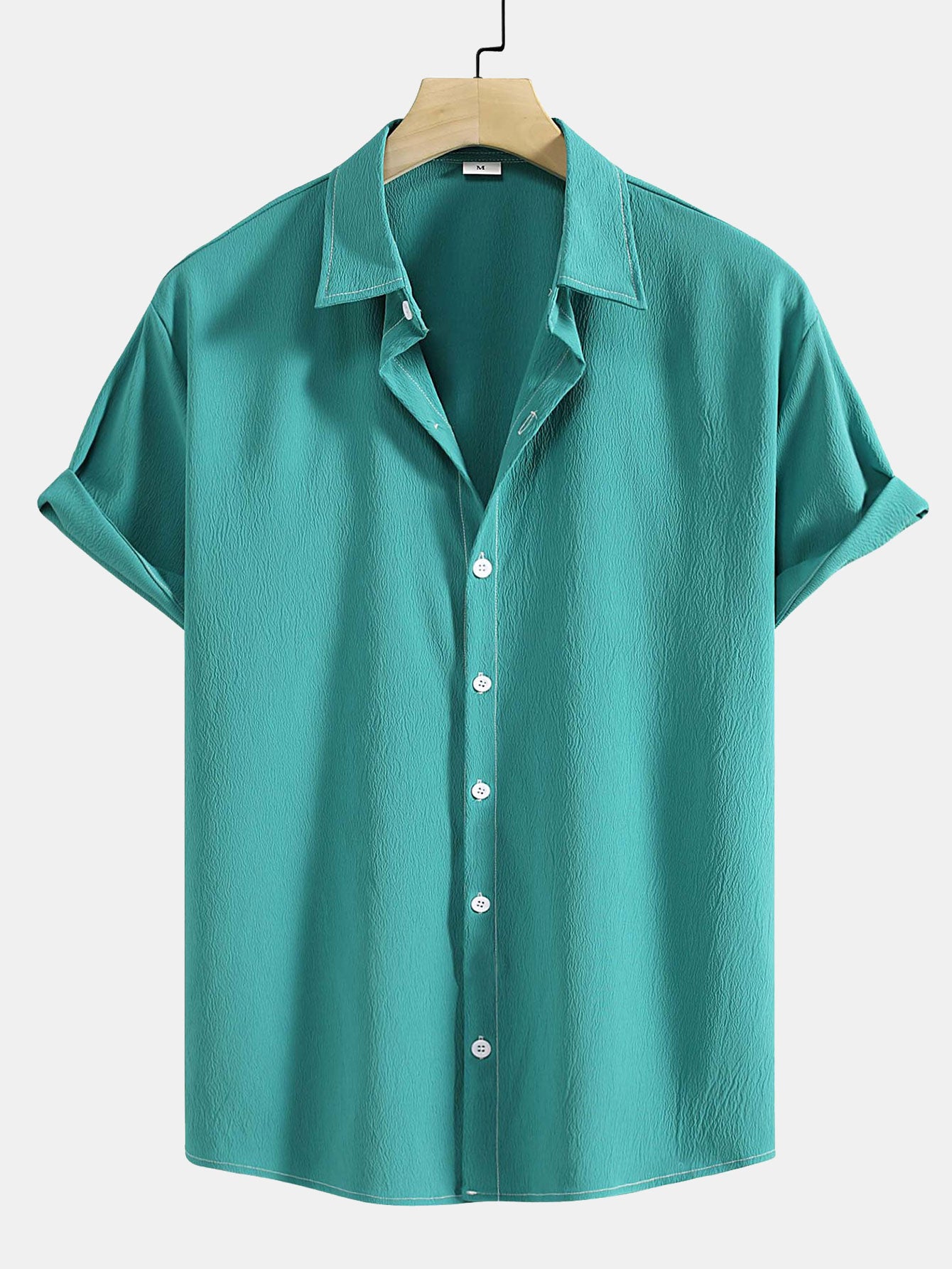 Camisa Crinkled Texture Button Up