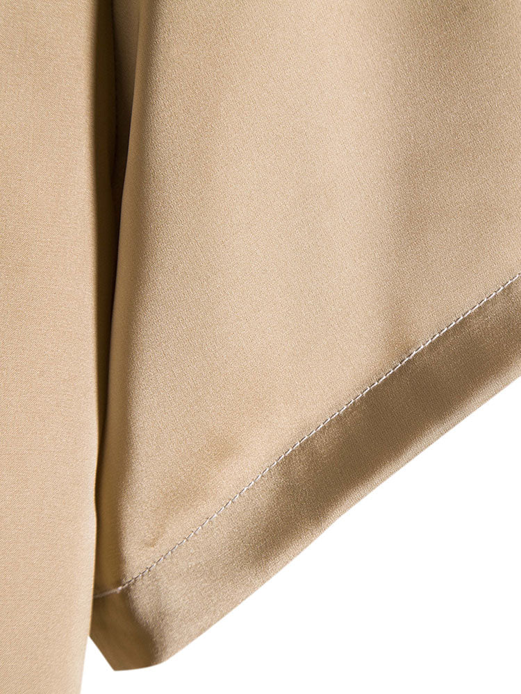 Camisa Satin Revere Collar