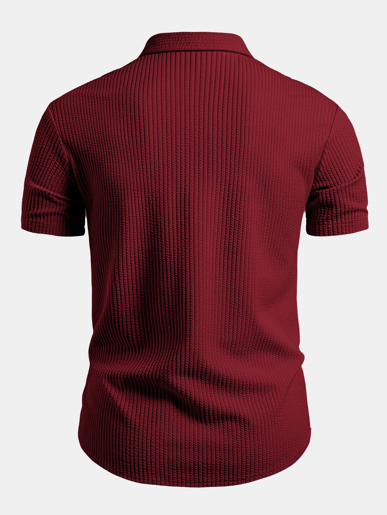 Camisa Muscle Fit Ribbed Button Up