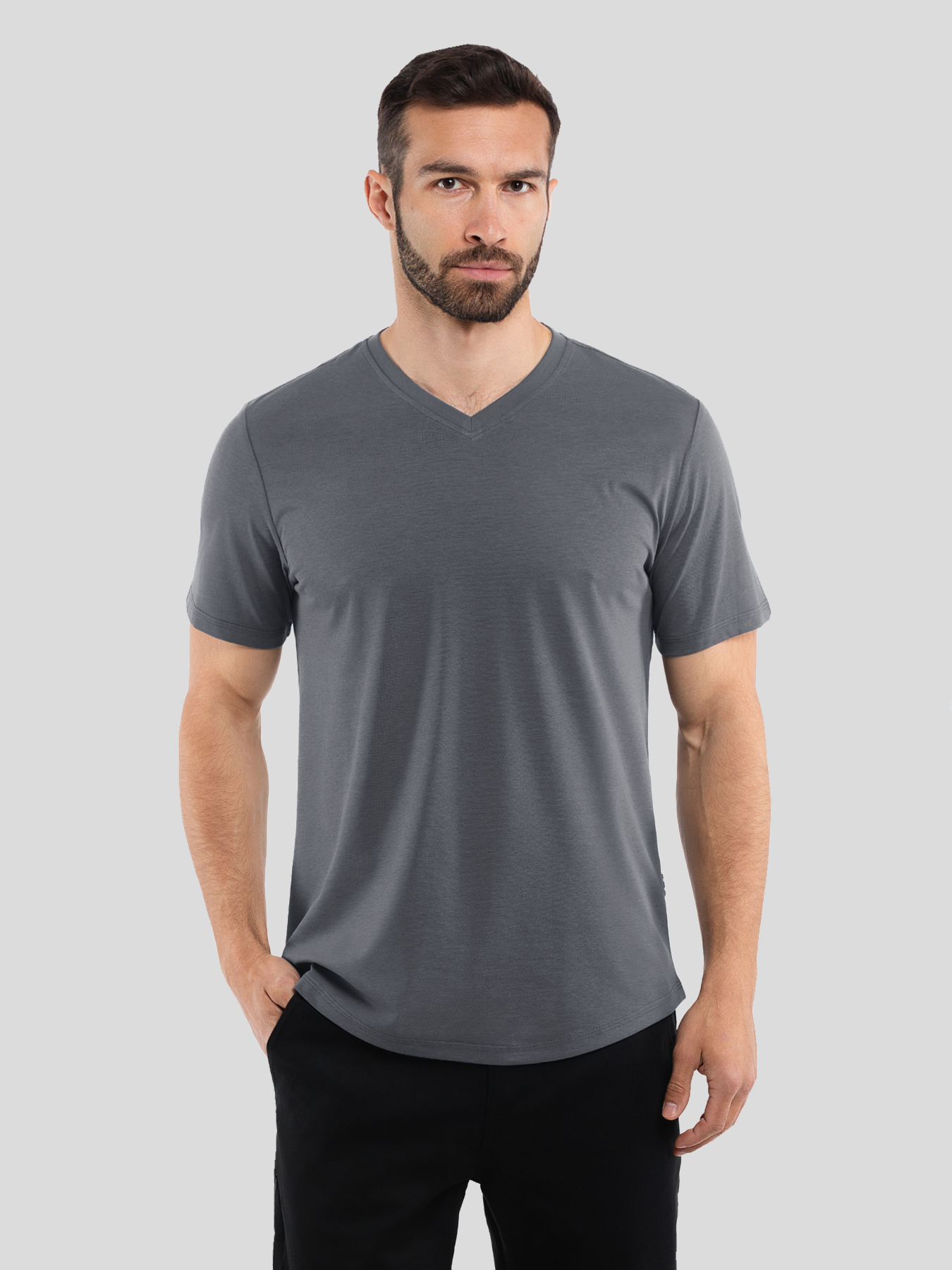 StayCool 2.0 V-neck Curve-Hem Tee: clásico Fit