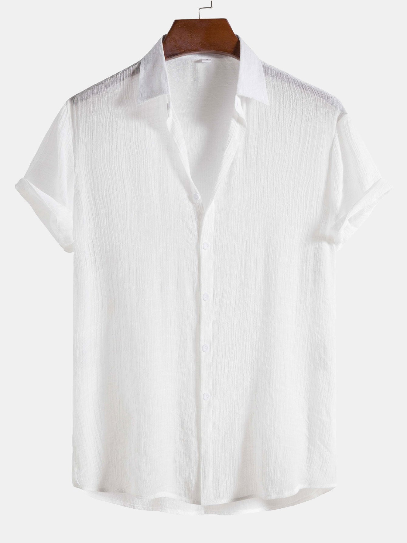 Camisa Light Crinkled Fabric Button Up