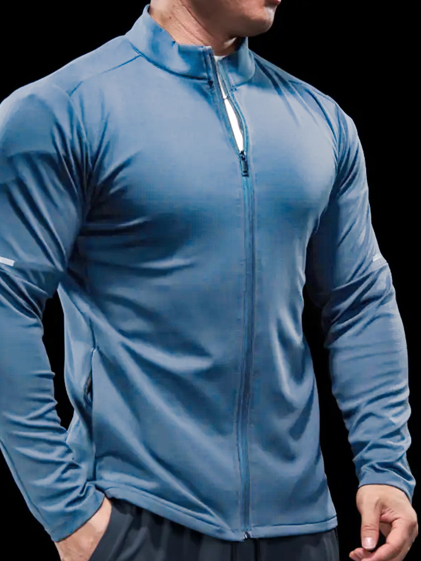 Chaqueta SmoothBlend Quick Dry Stand cuello Sports Fitness