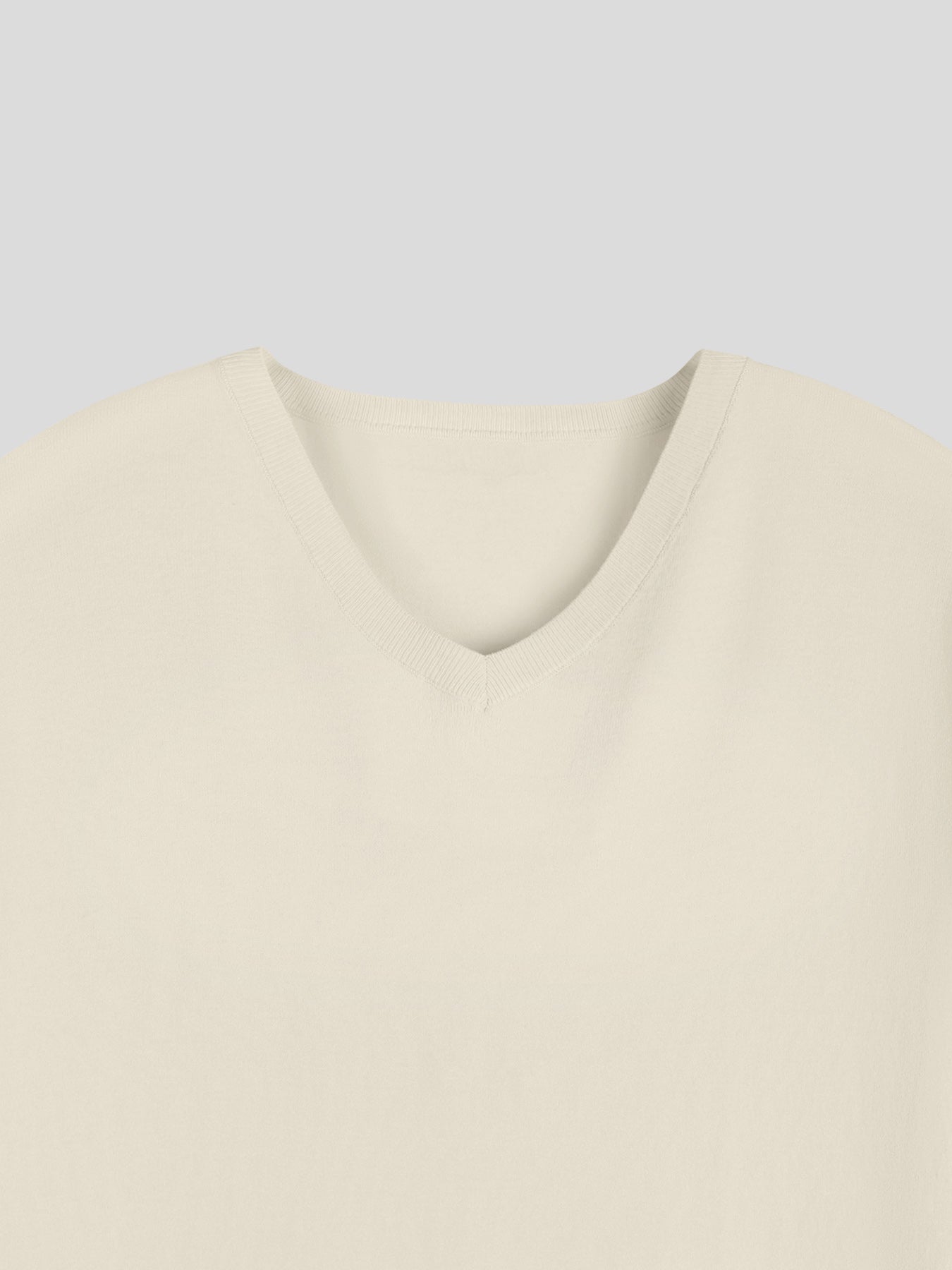 Camiseta Gentletejido de manga corta V-neck tejidoted