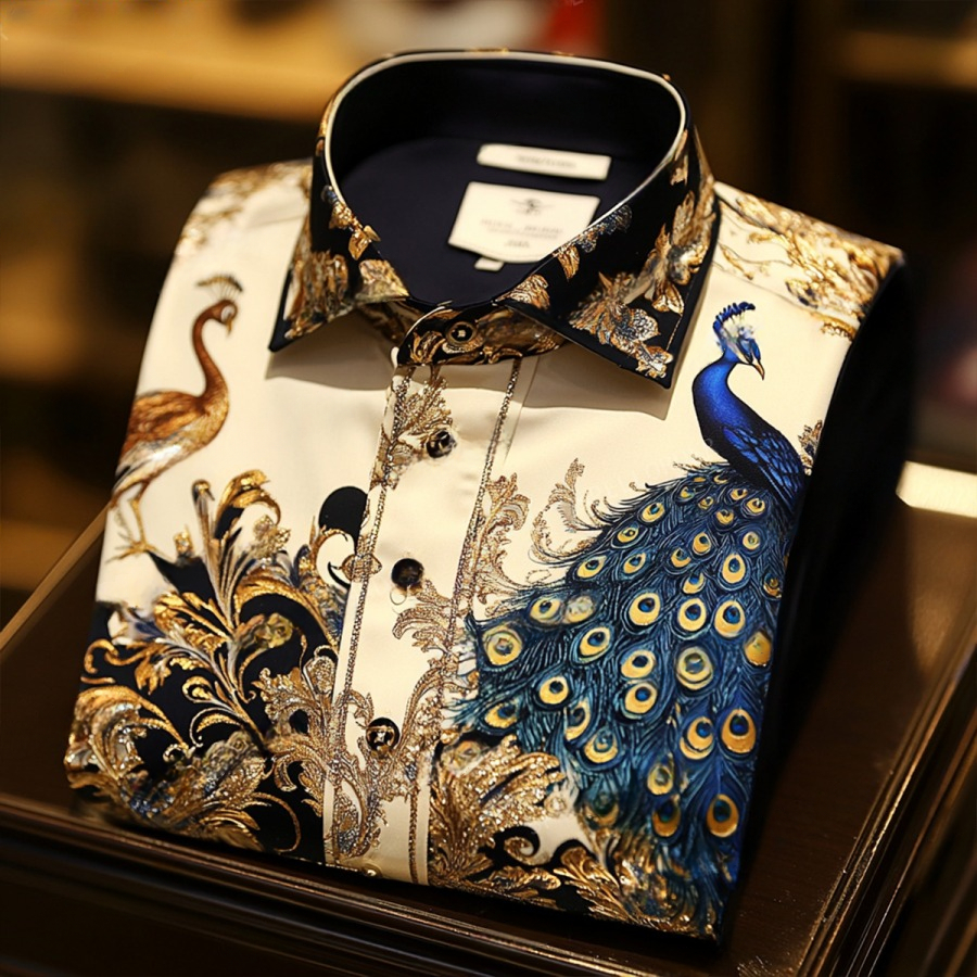 Camisa de lujo premium High Elasticity ejecutivo casual Out Vacation de manga larga camisa