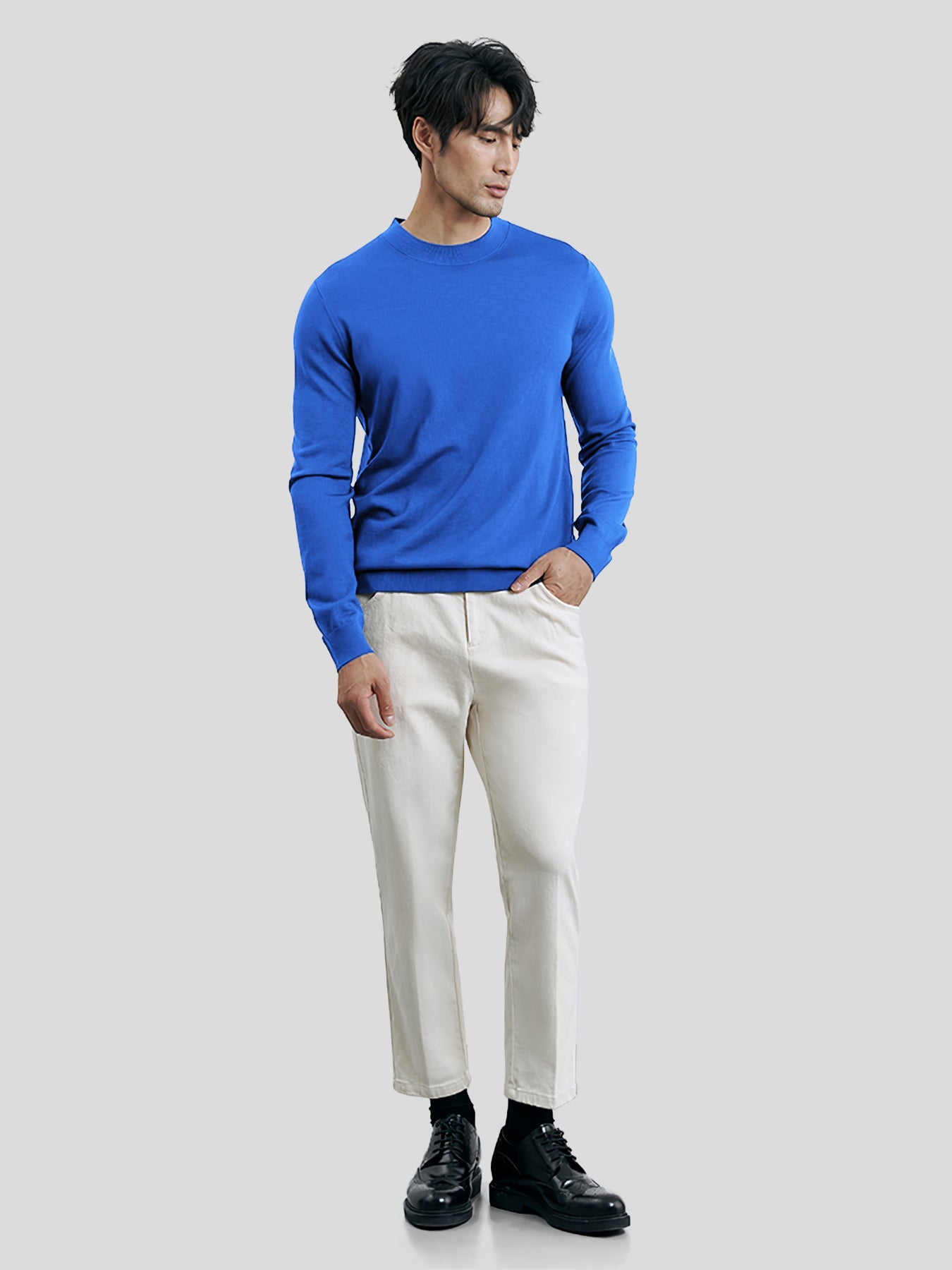 Gentletejido cuello redondo Sweater