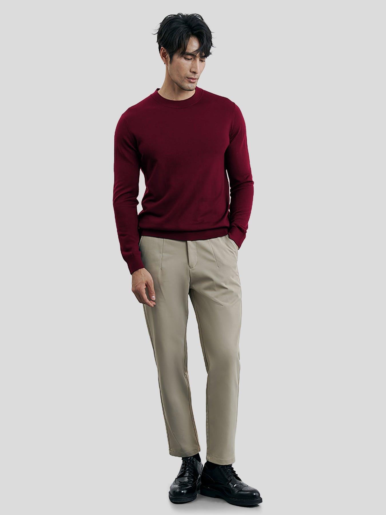 Gentletejido cuello redondo Sweater