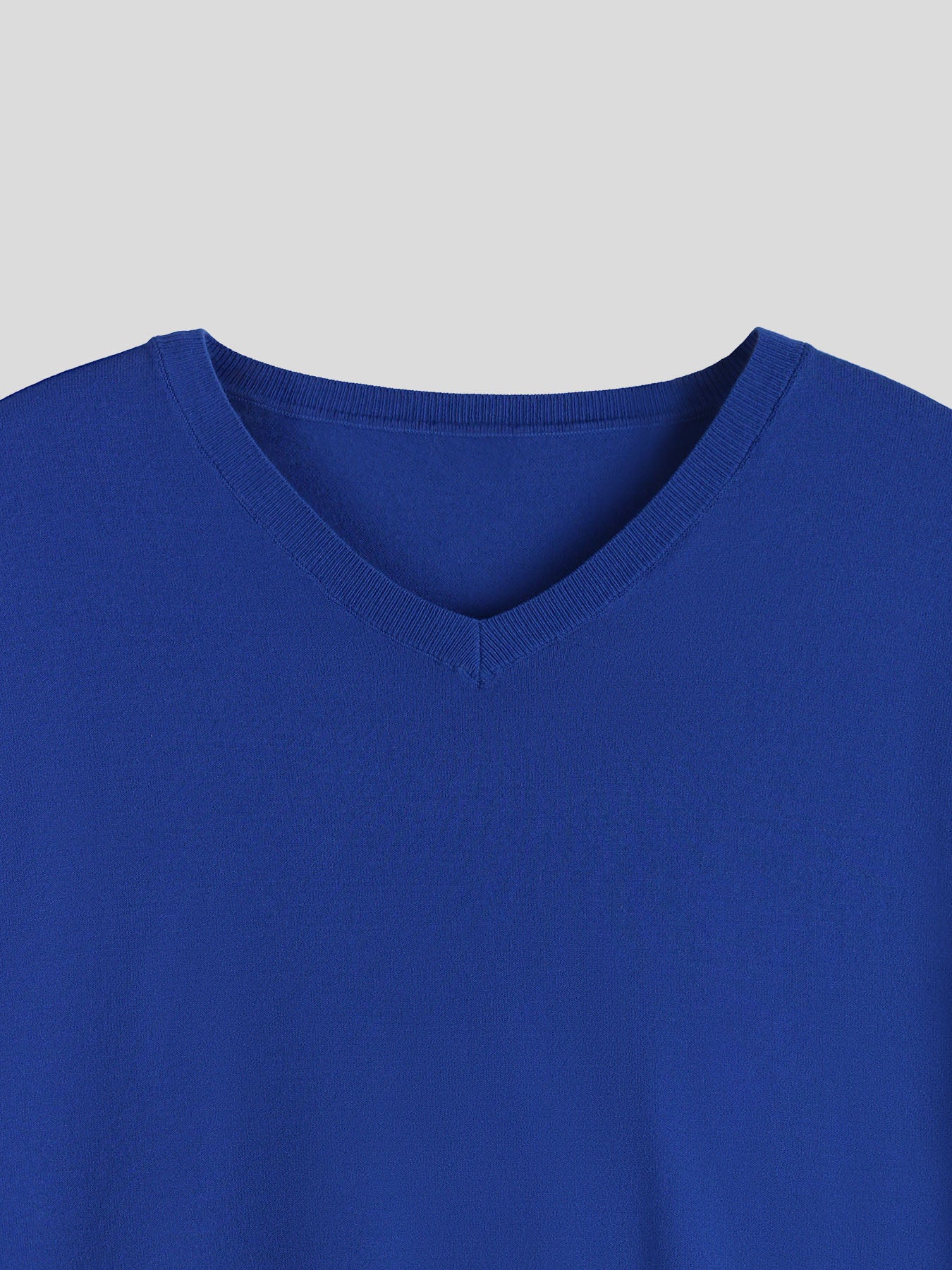 Camiseta Gentletejido de manga corta V-neck tejidoted