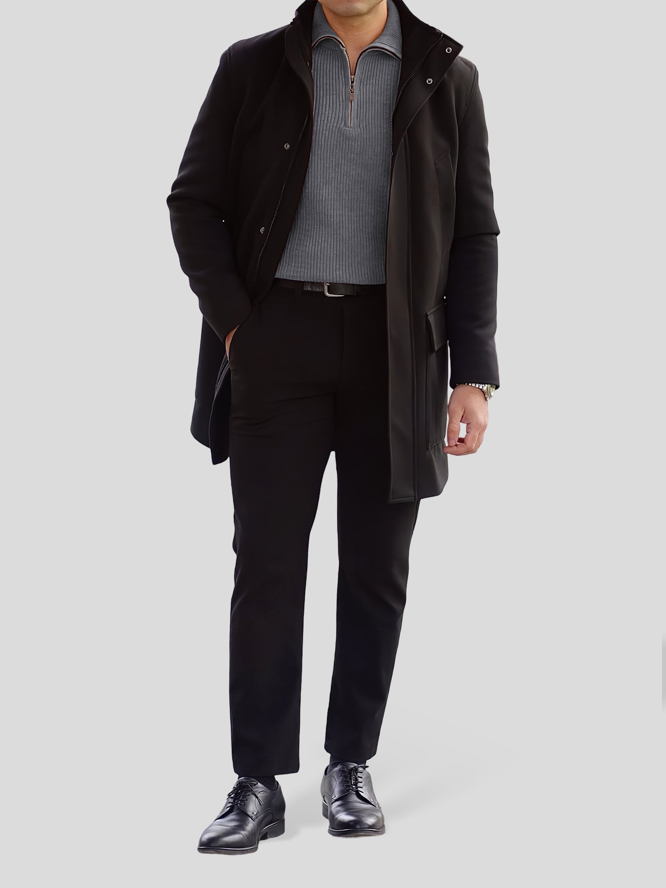Gentletejido Half-Zip High cuello Sweater