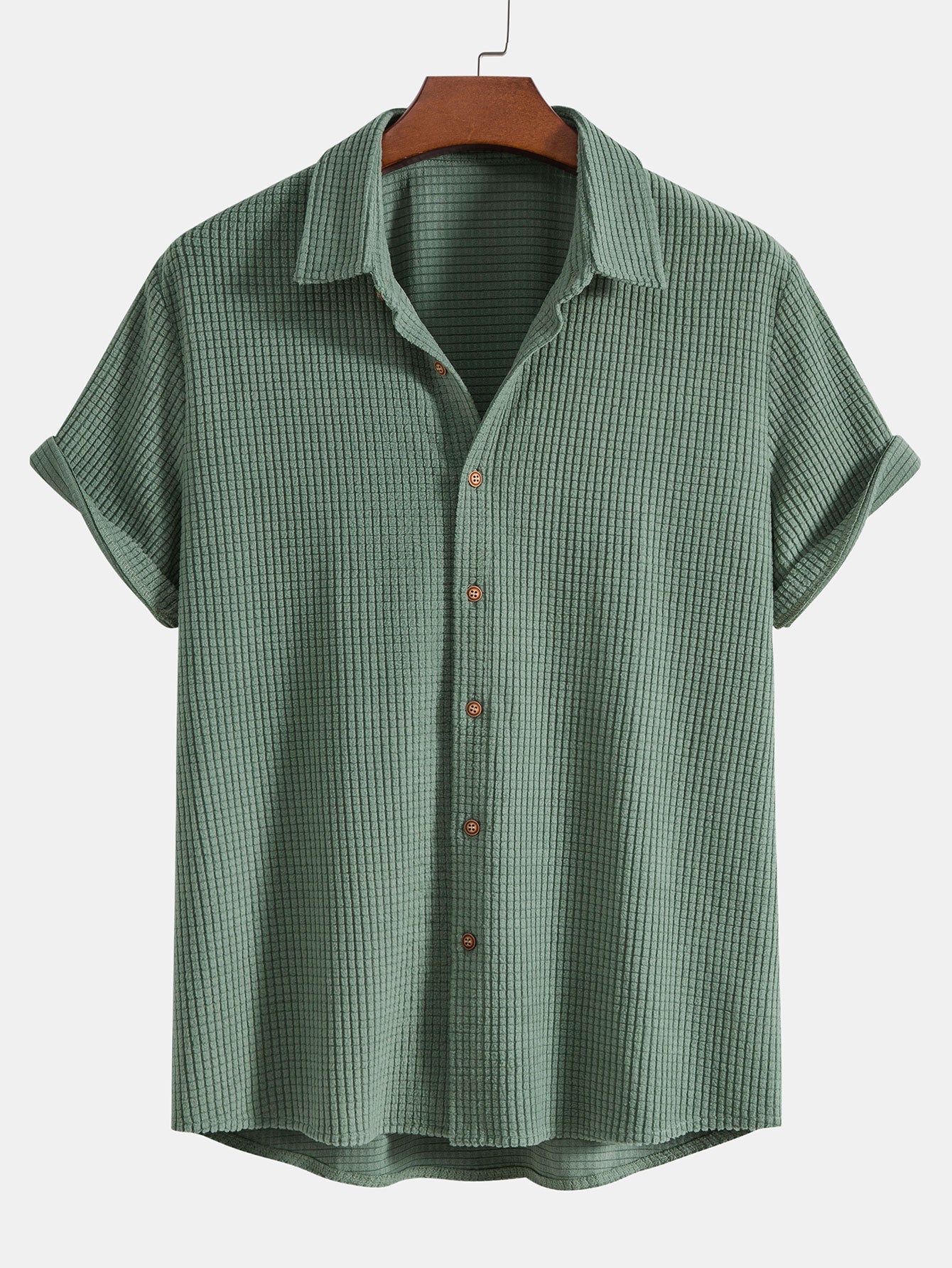 Camisa Waffle Button Up