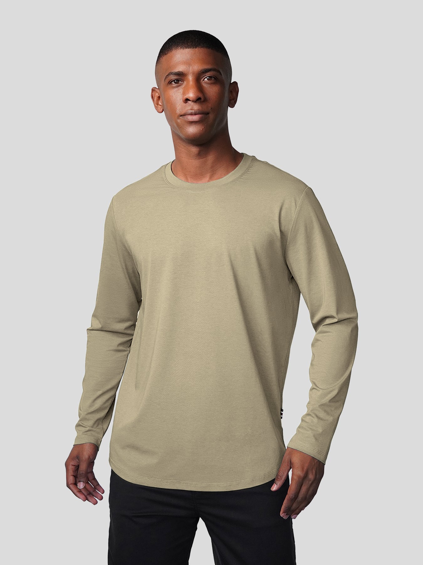 StaySmooth de manga larga Curve Hem Tee:clásico Fit