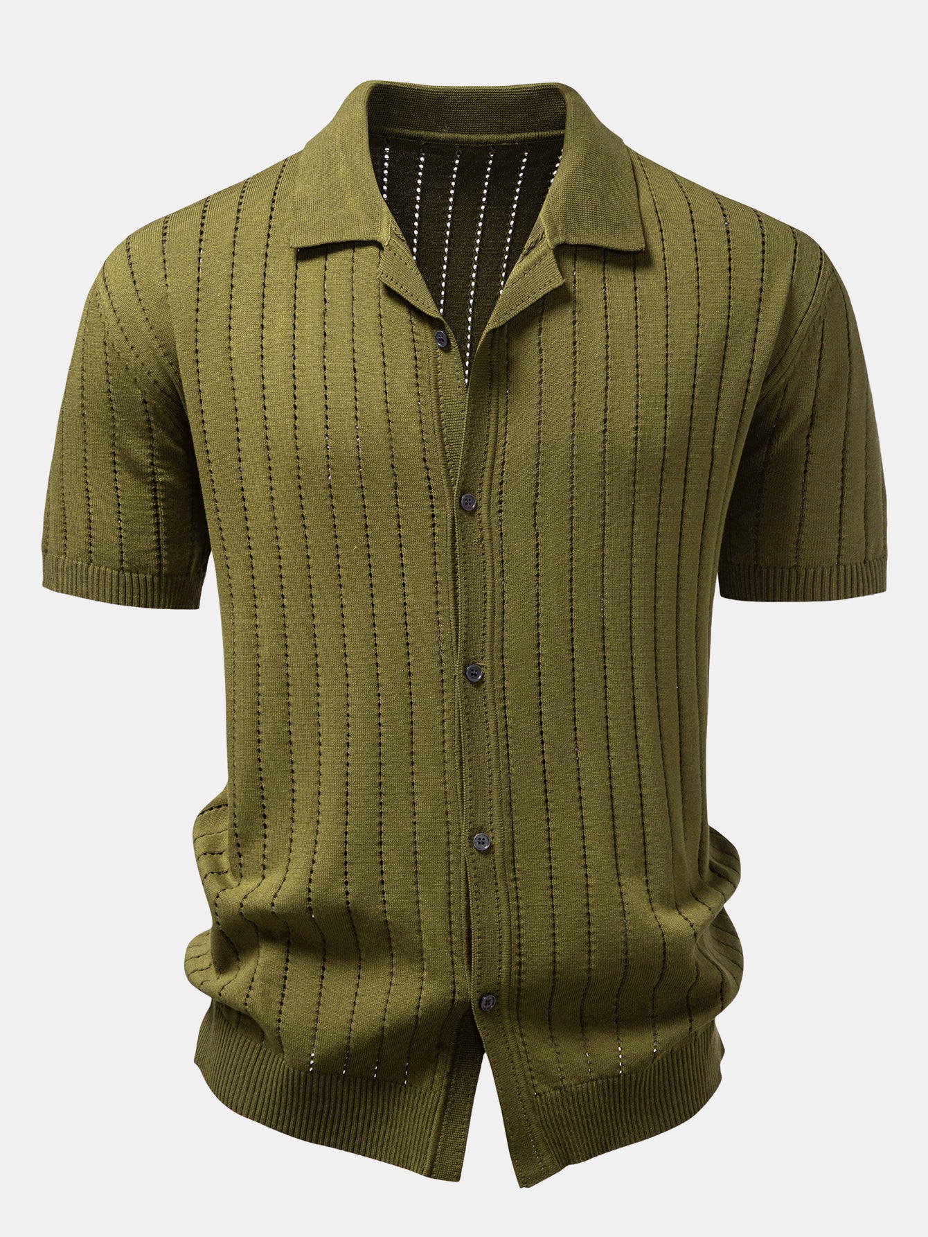 Rayas Button Up Open Knicamiseta