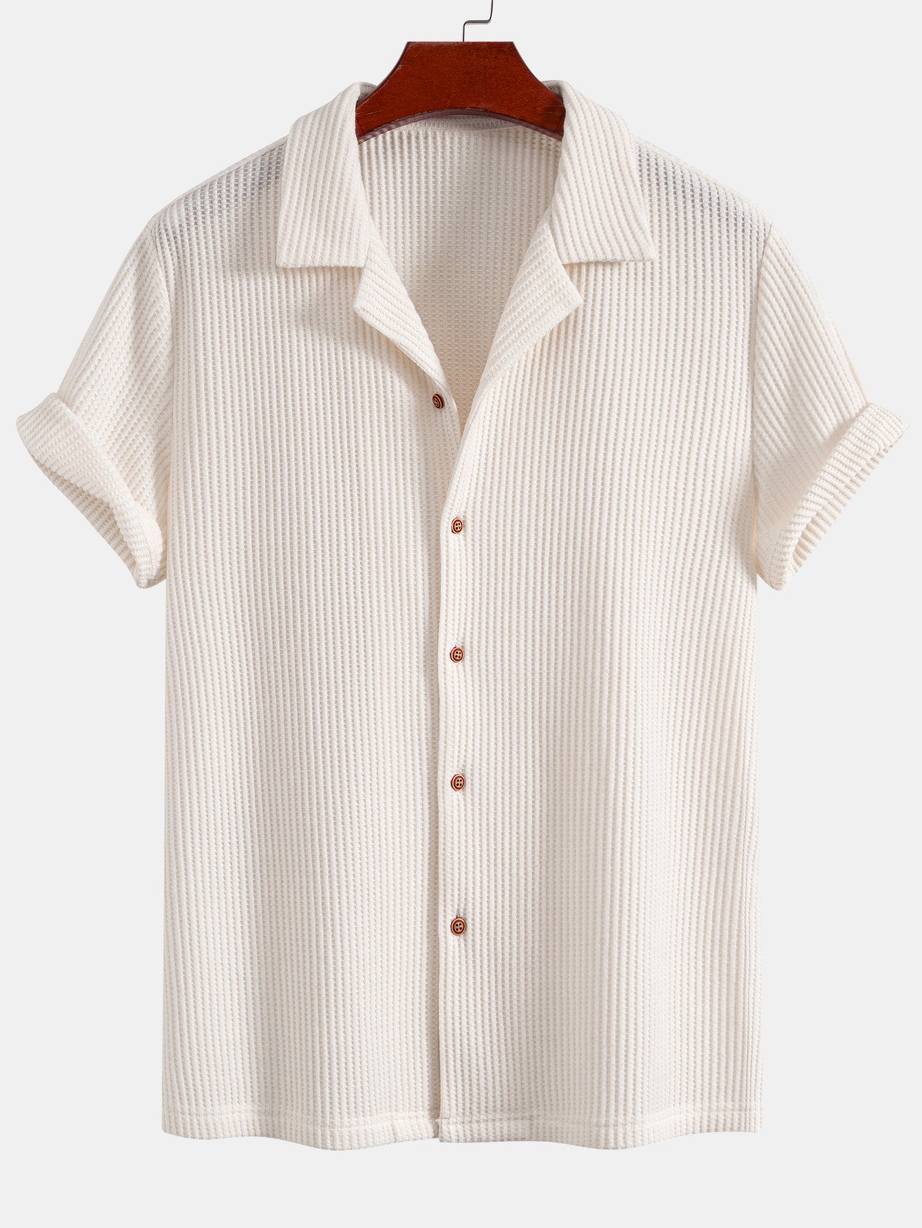 Camisa Waffle Button Up