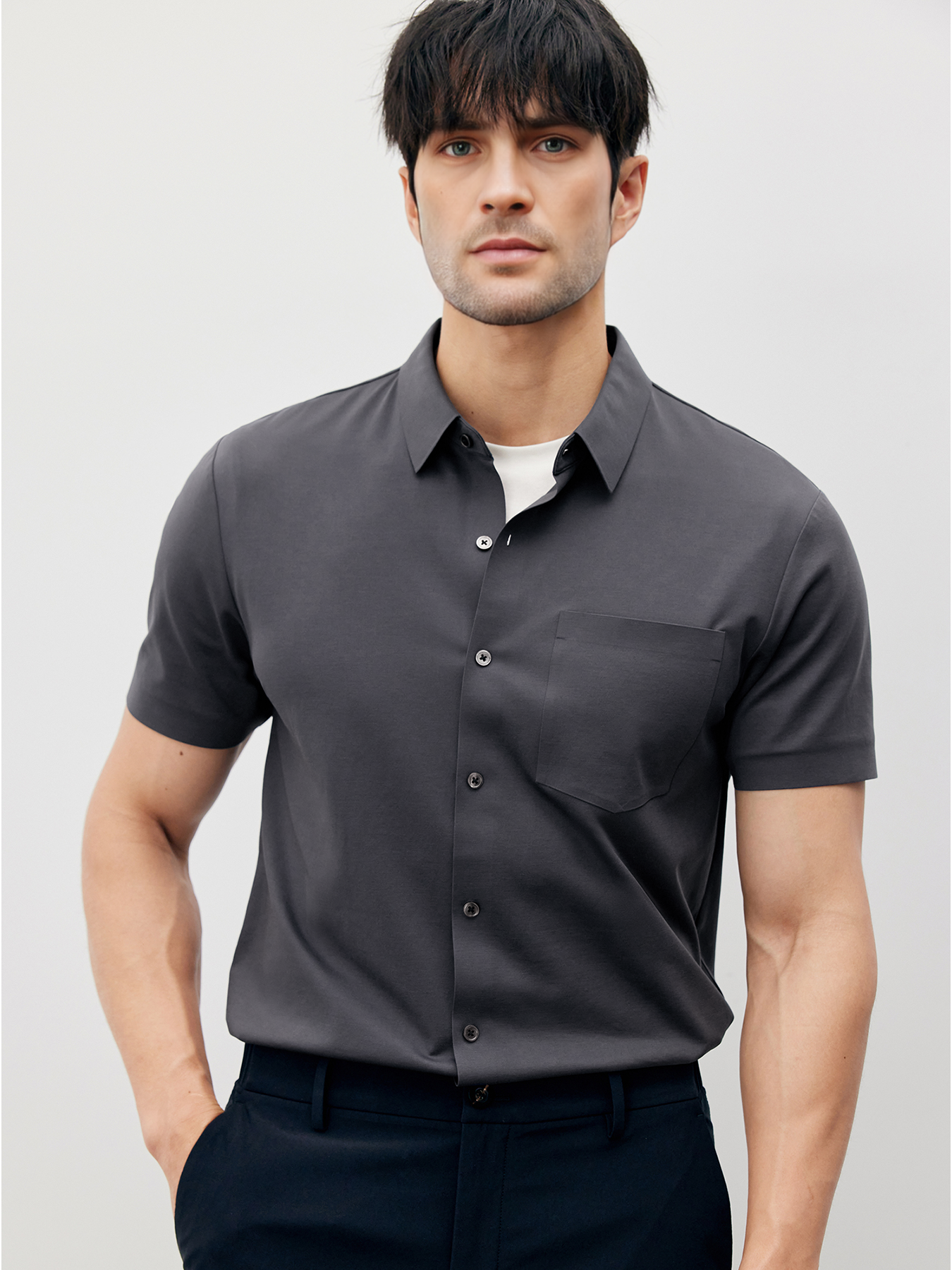 Camisa ChillLux Wrinkle-free de manga corta