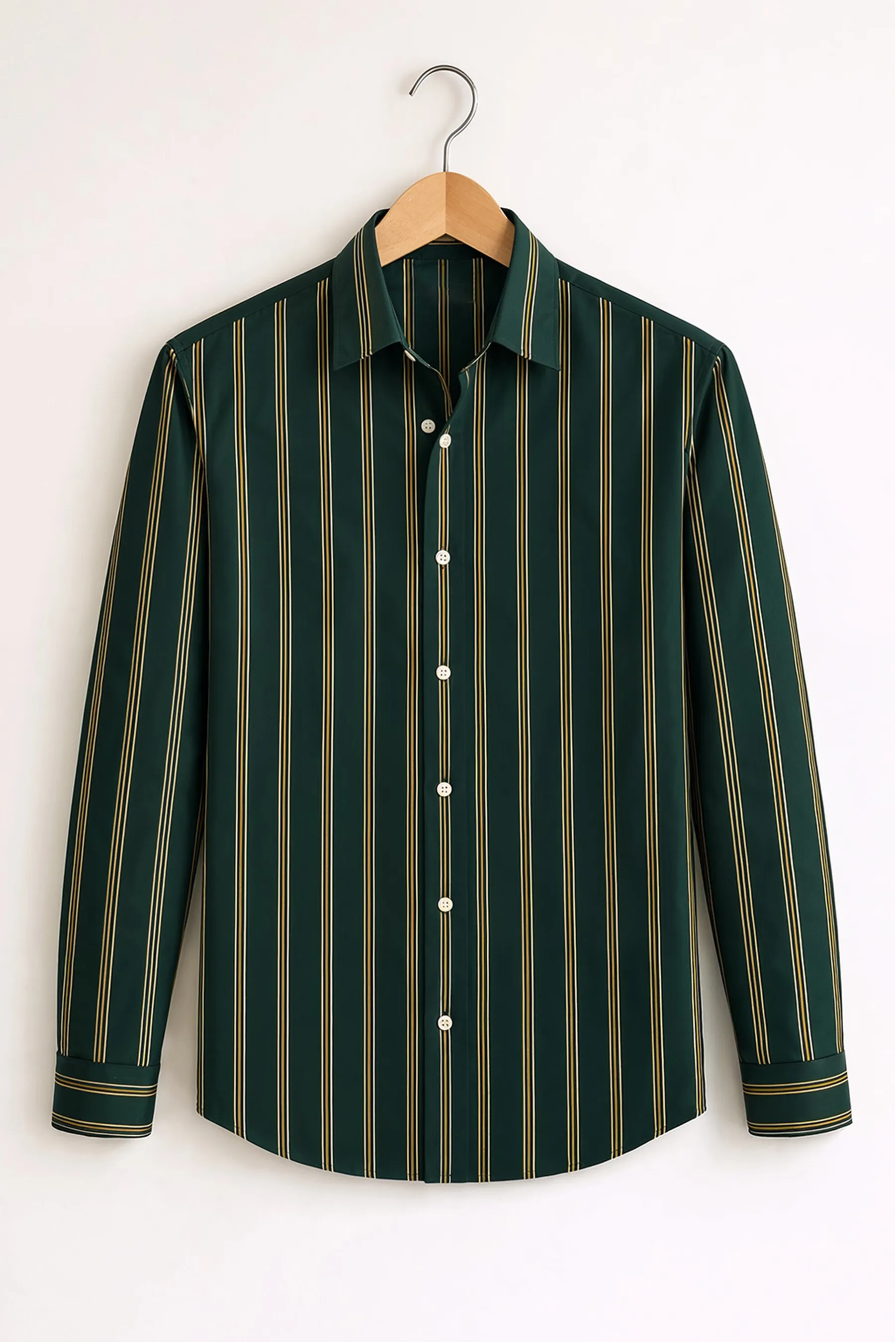 Camisa Vertical rayas – Forest Green