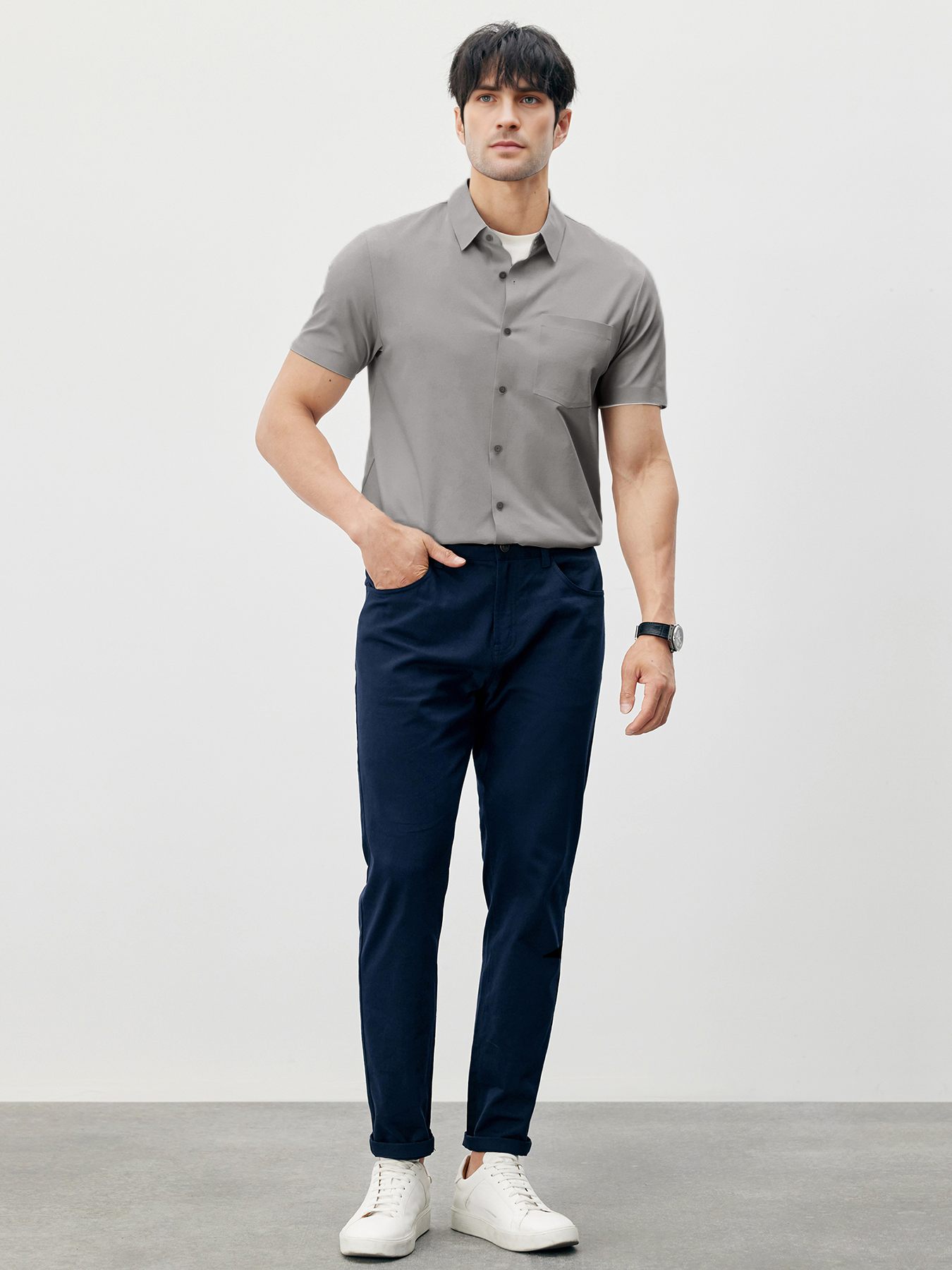 Camisa ChillLux Wrinkle-free de manga corta