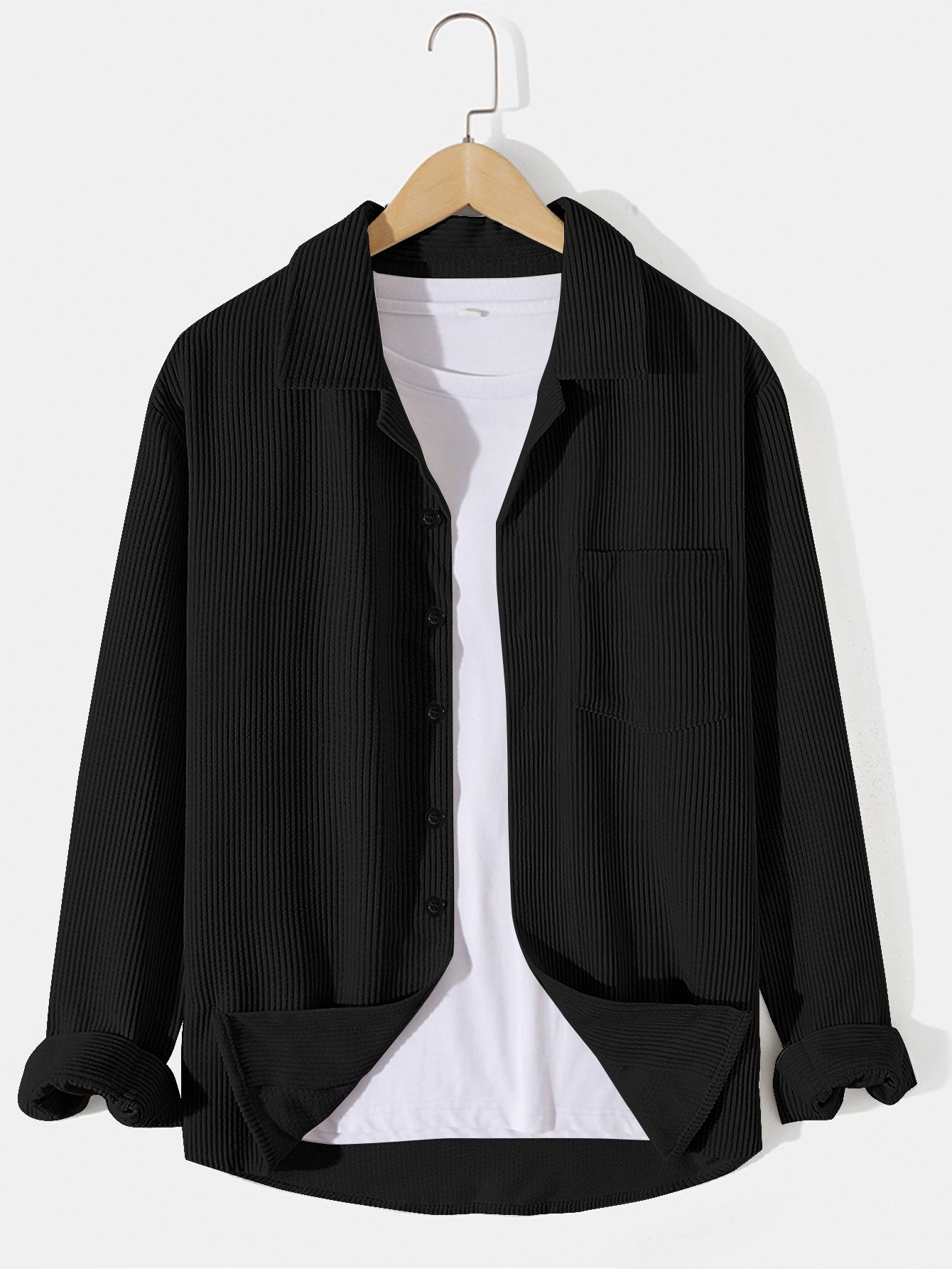 Camisa de manga larga Corduroy Revere Collar