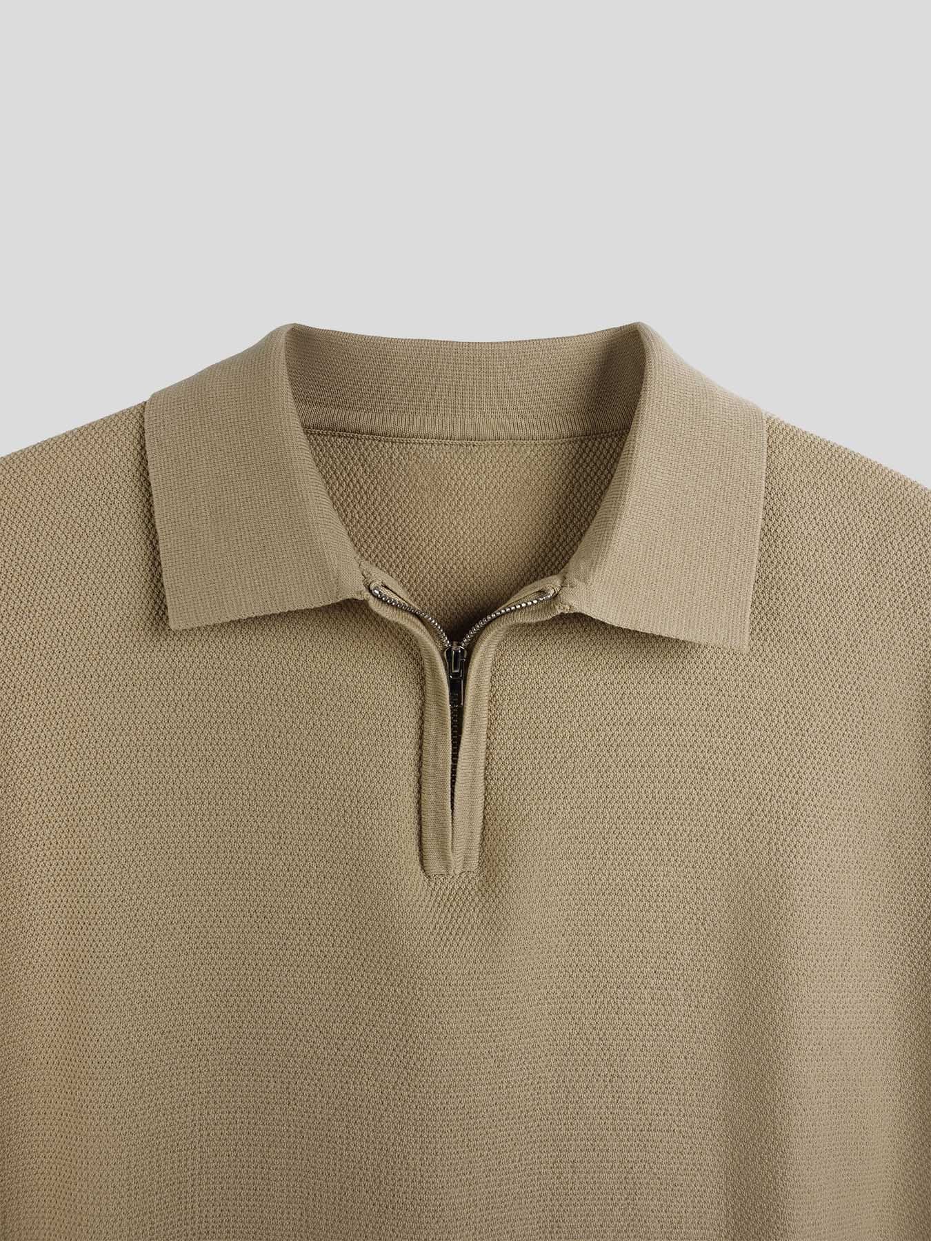 Flextejido Active tejidoted Zip Polo