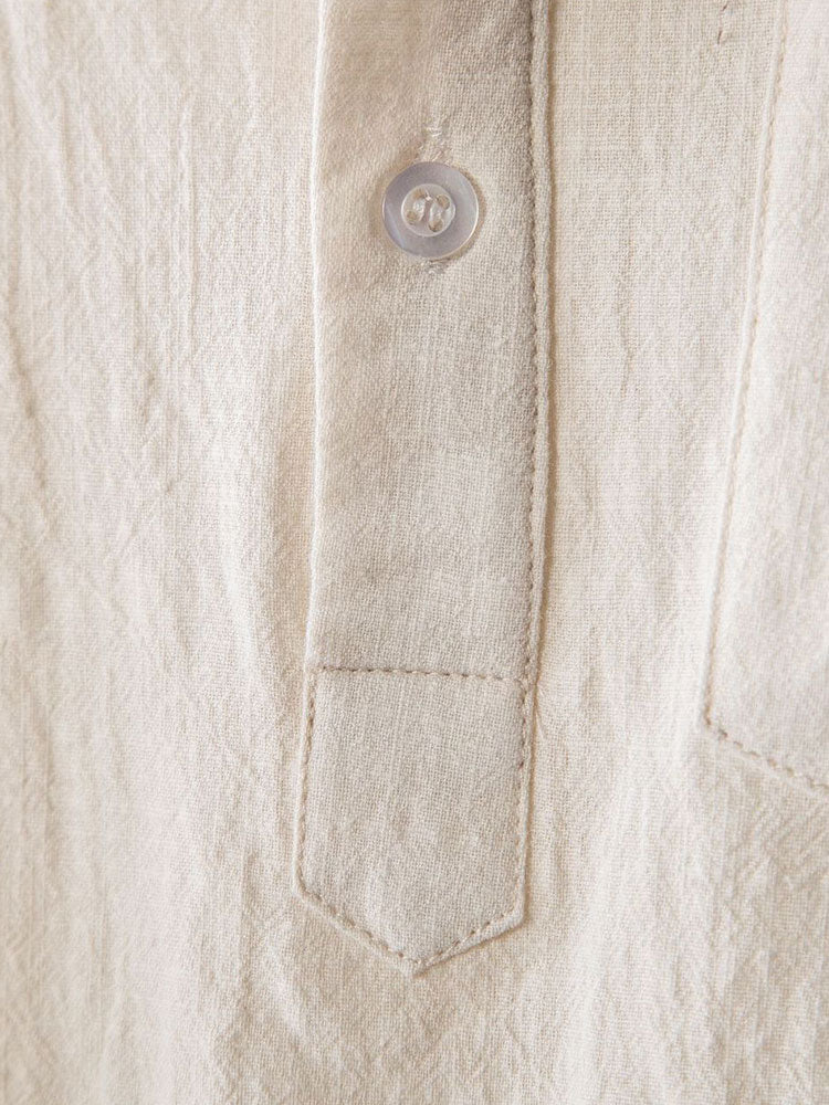 Camisa Henry Collar With Pocket