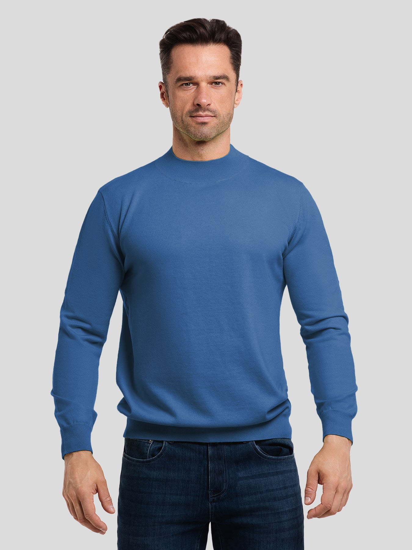 Gentletejido Ultra-suave Mock Neck Sweater