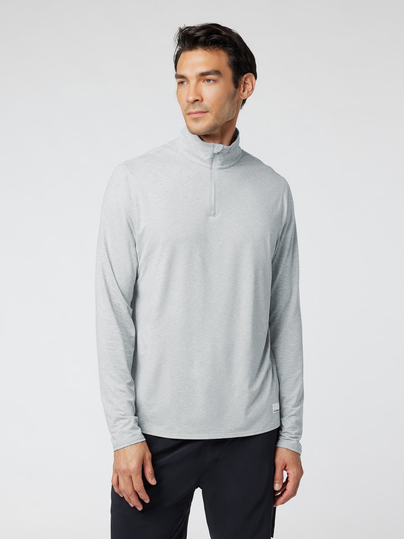 Velou Half Zip de manga larga Tee