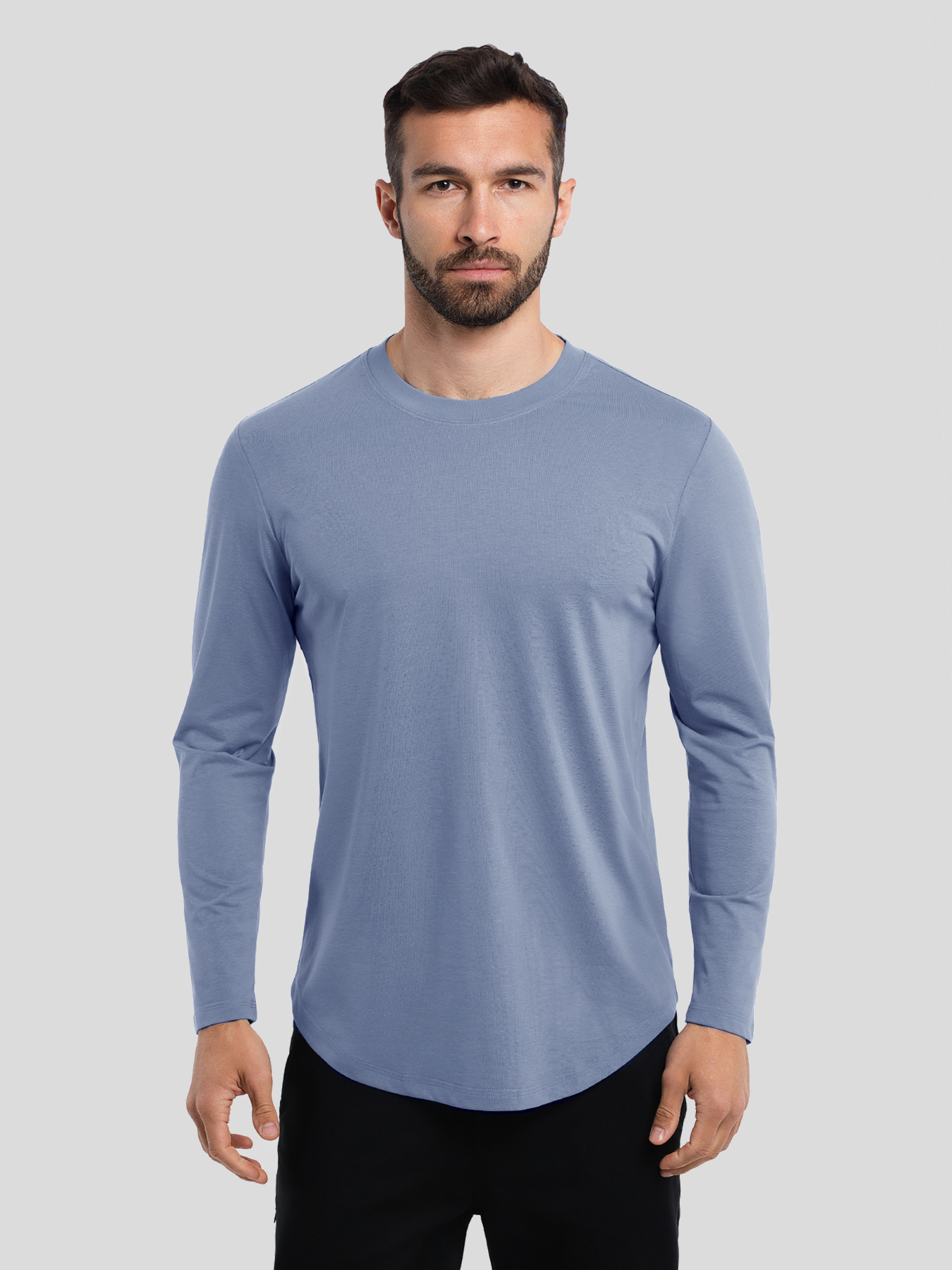 StaySmooth de manga larga Elongated Tee:de corte entallado