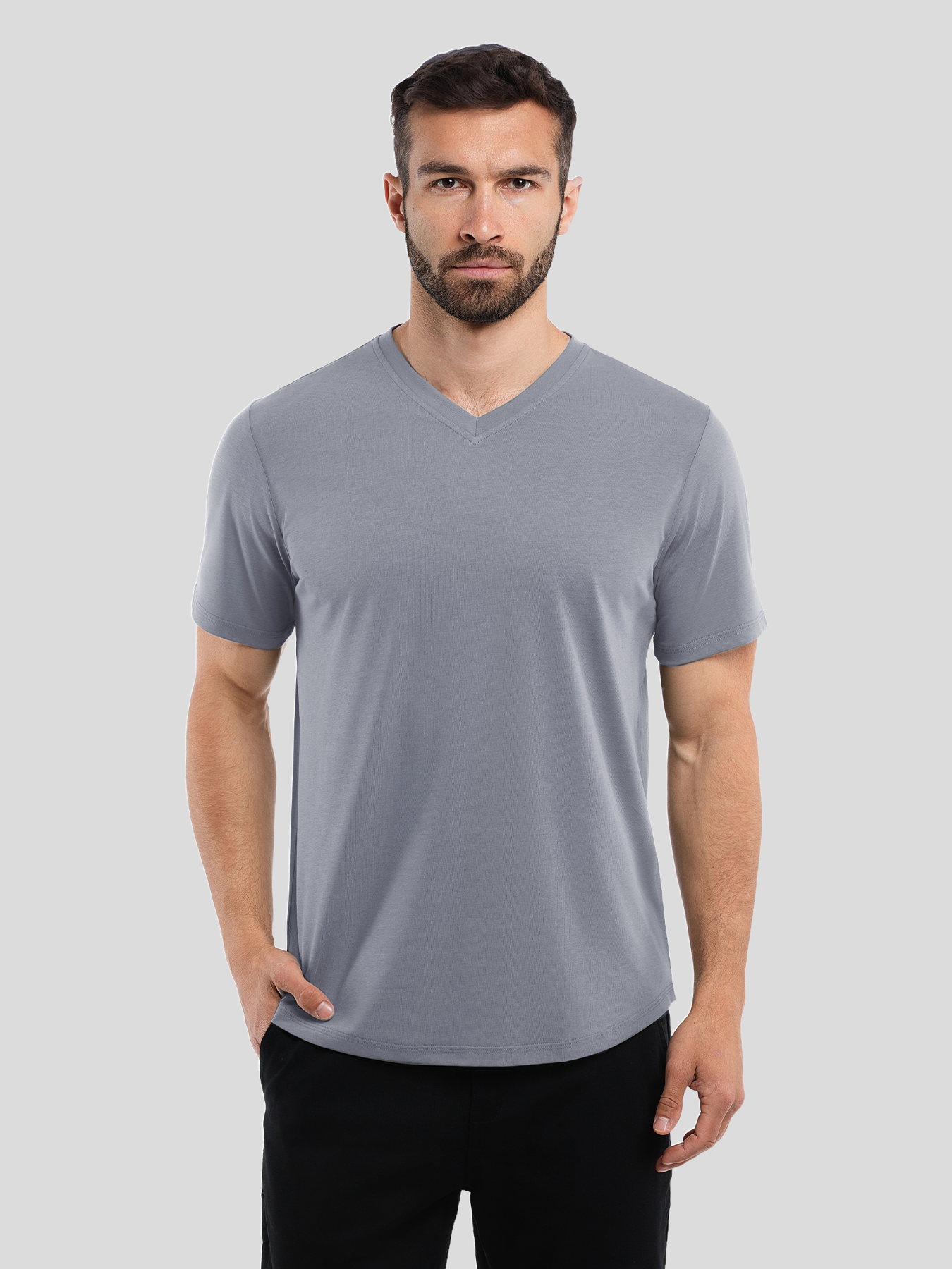 StayCool 2.0 V-neck Curve-Hem Tee: clásico Fit