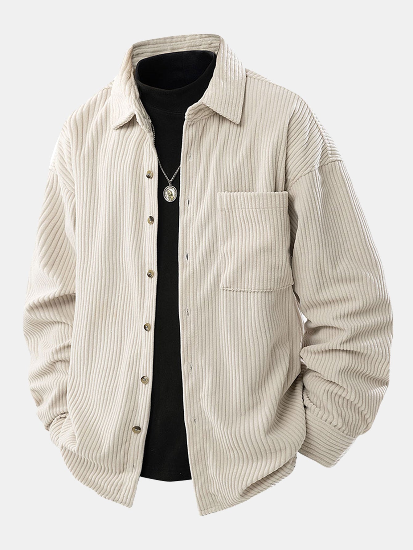 Camisa Relax Fit Button Up Corduroy