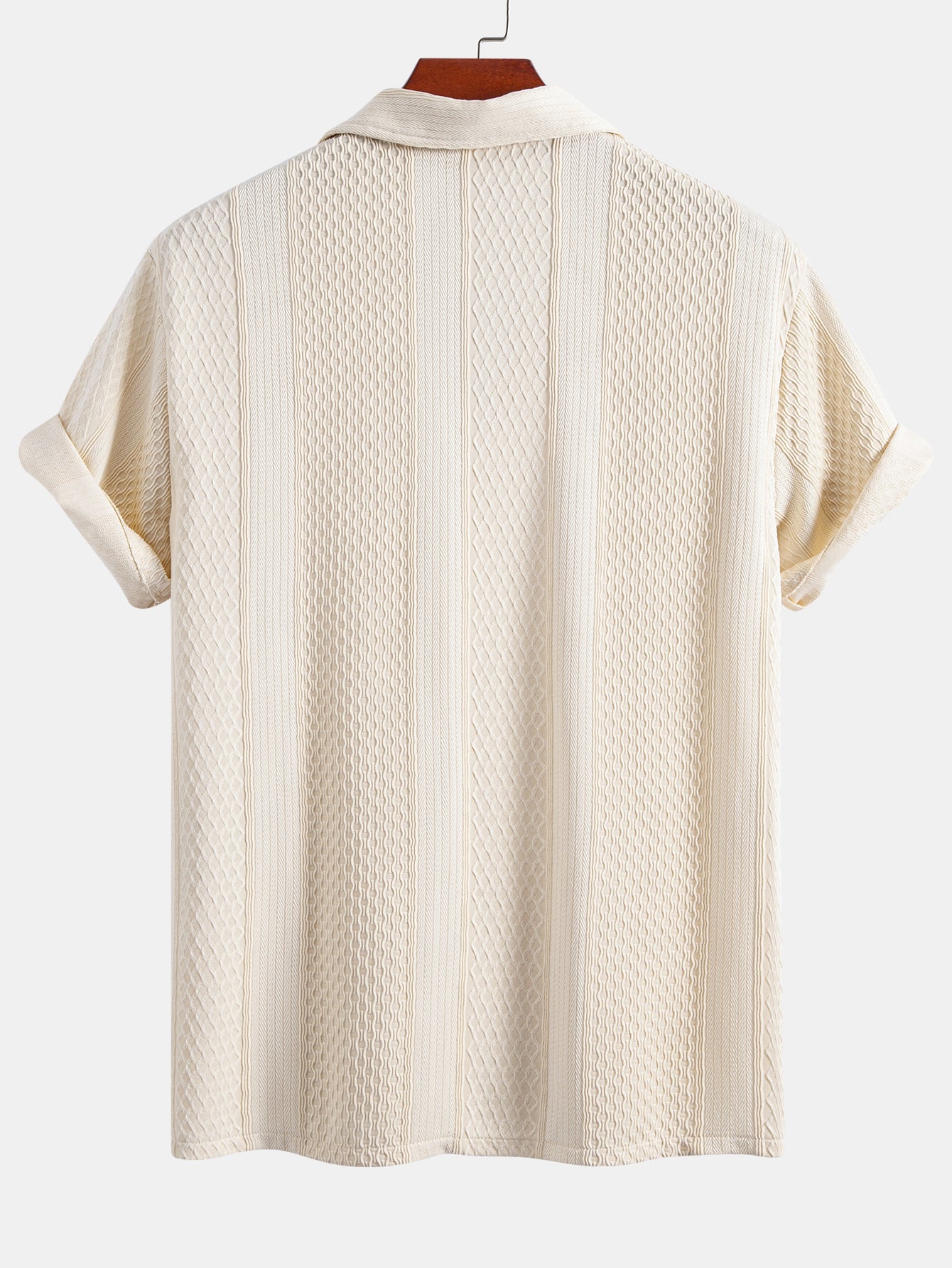 Camisa Geometric Jacquard Button Up