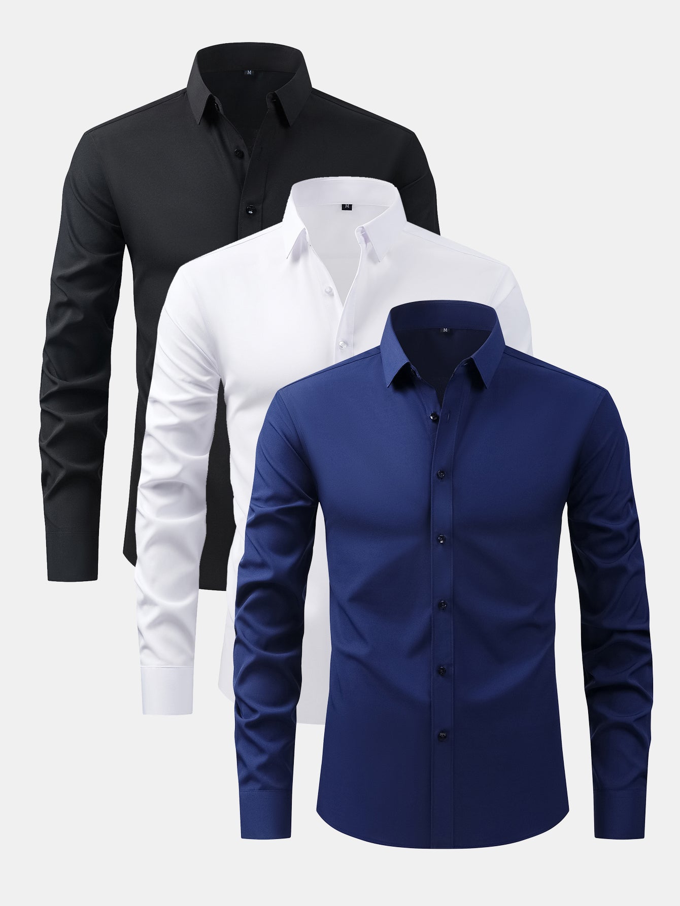 de manga larga Button Up camisa de vestir