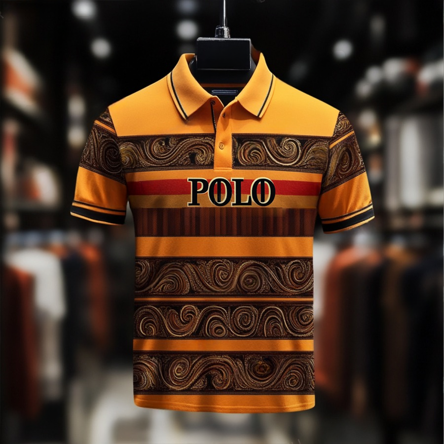 Camisa polo de lujo ejecutivo casual Vacation de manga corta