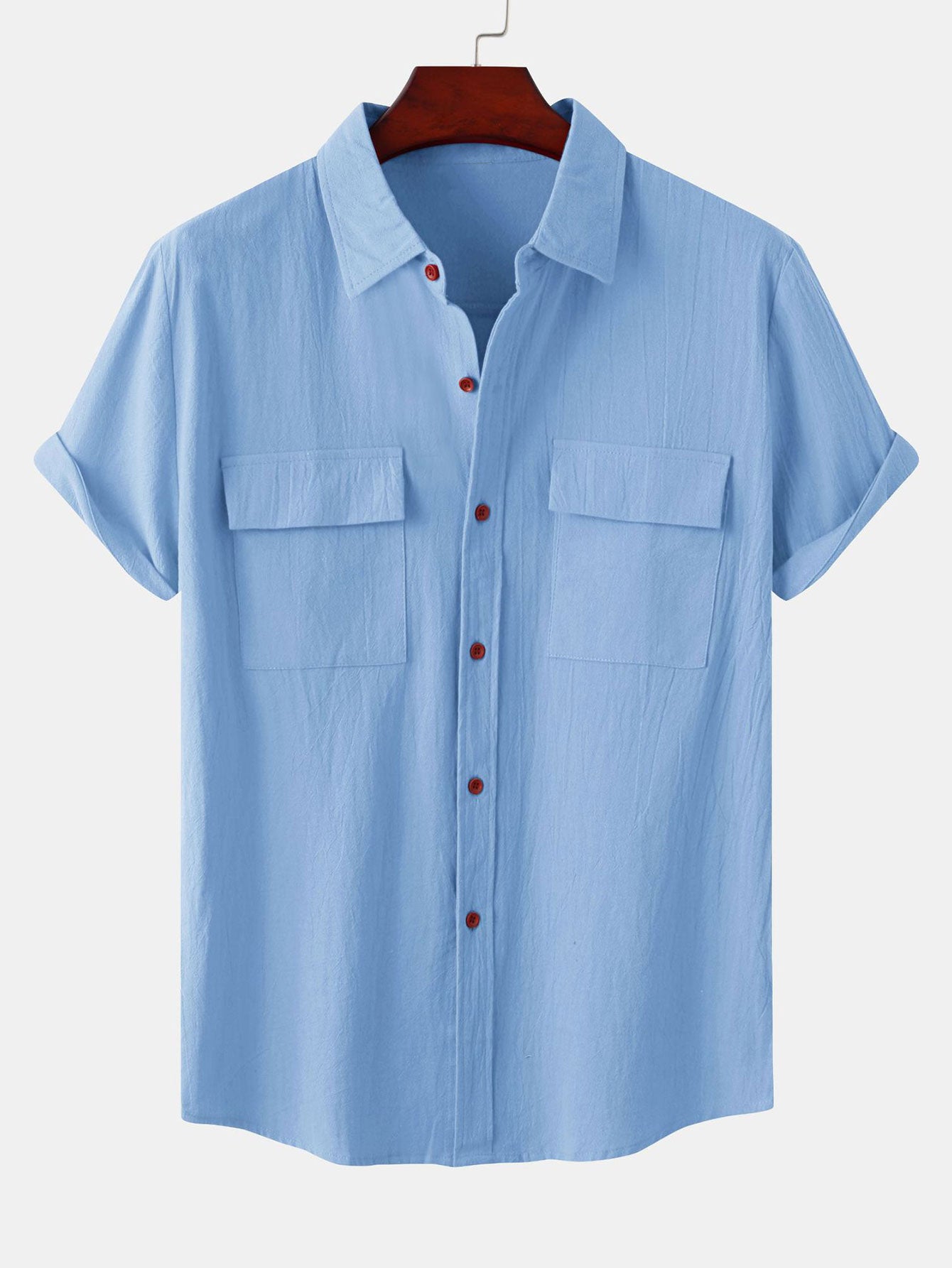Camisa Man Button Up With Patch Pockets