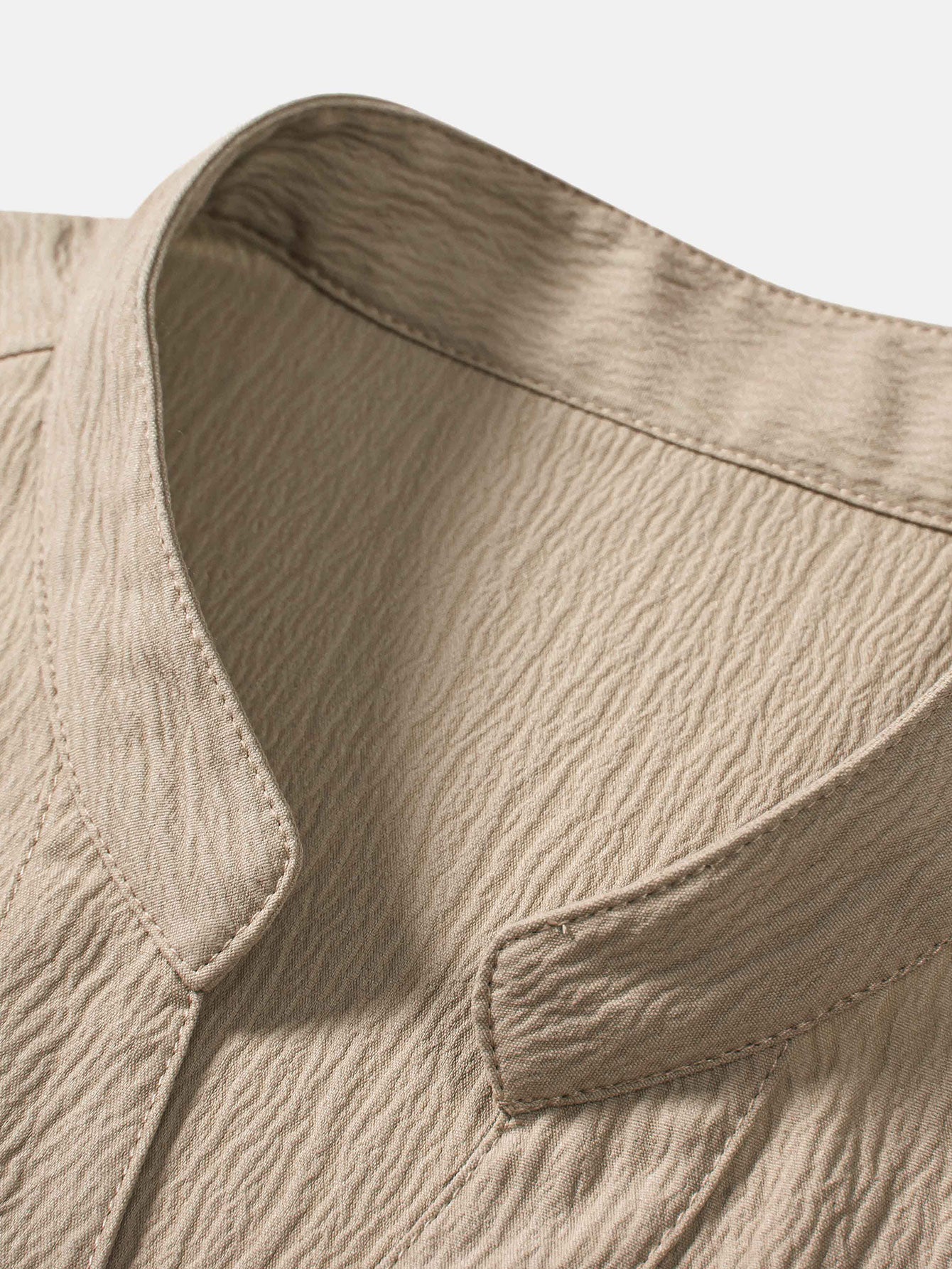 Camisa Crinkled Textured V Neck